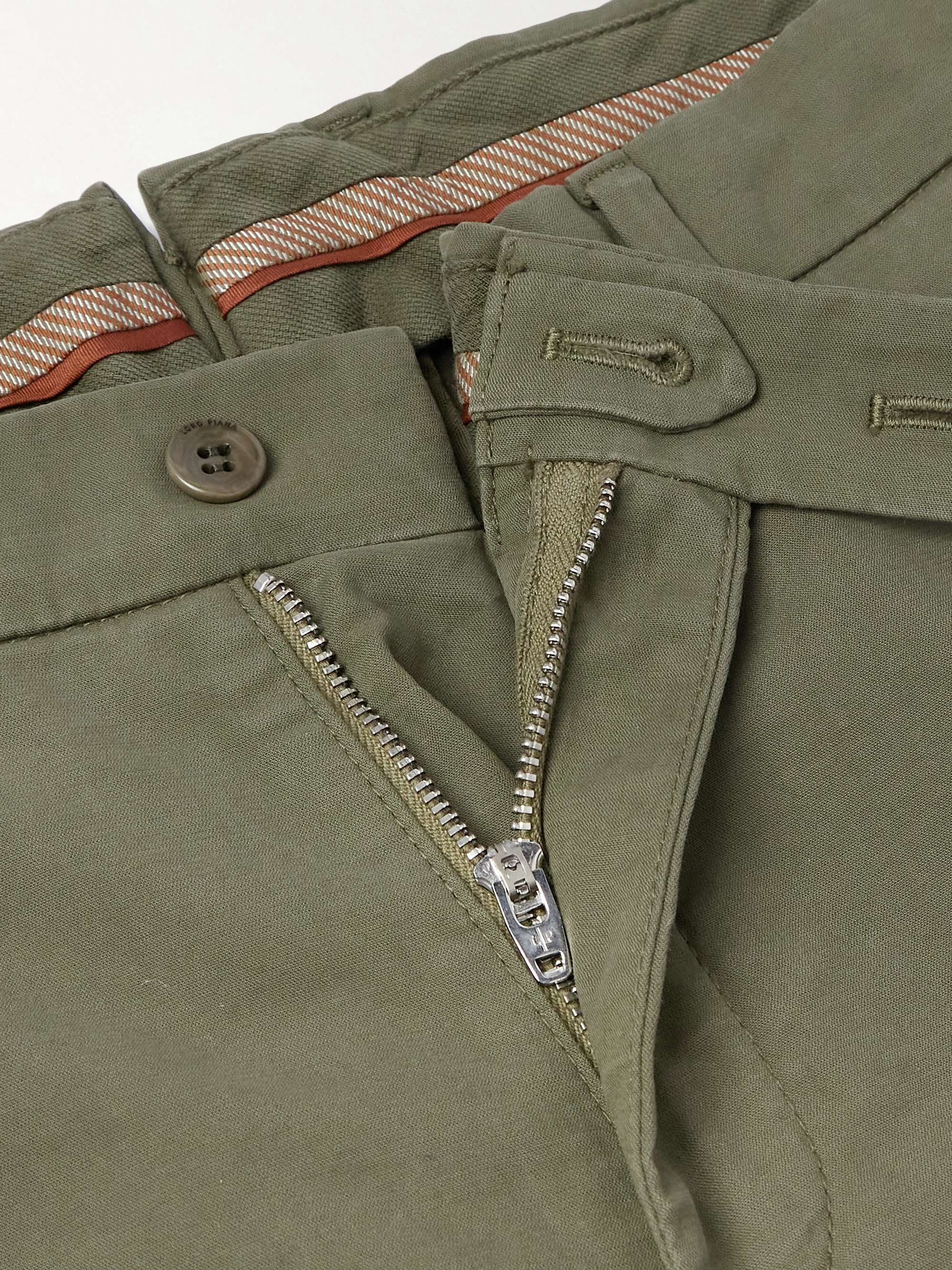 Slim-Fit Stretch-Cotton Trousers view