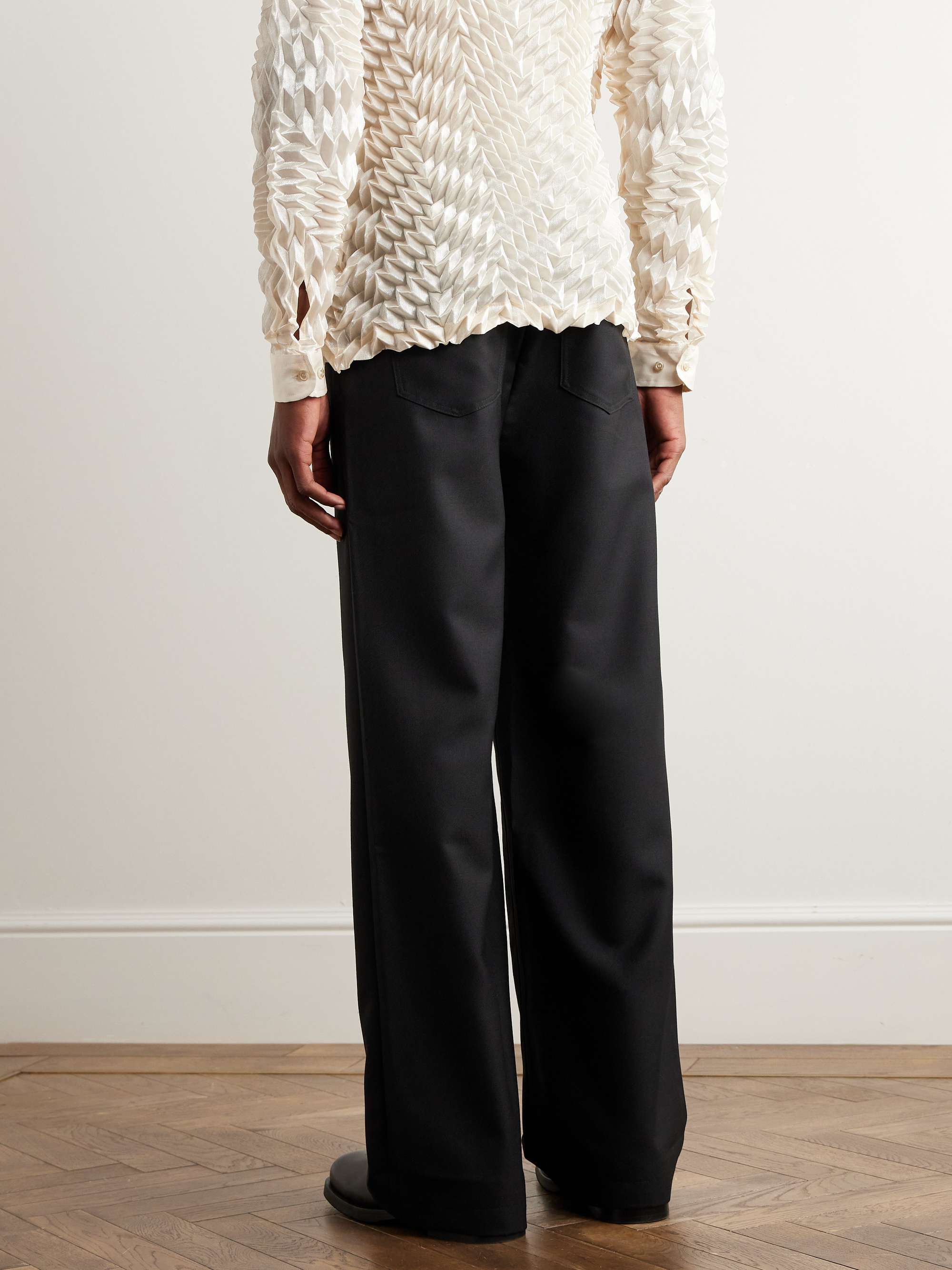 Jiro Wide-Leg Wool-Blend Twill Trousers view
