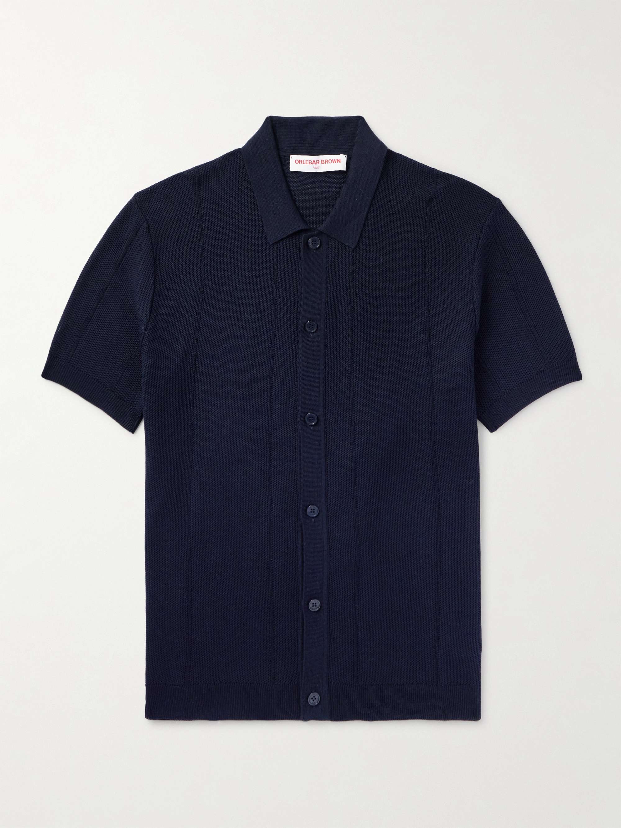 Tiernan Ribbed Cotton Polo Shirt hero visual