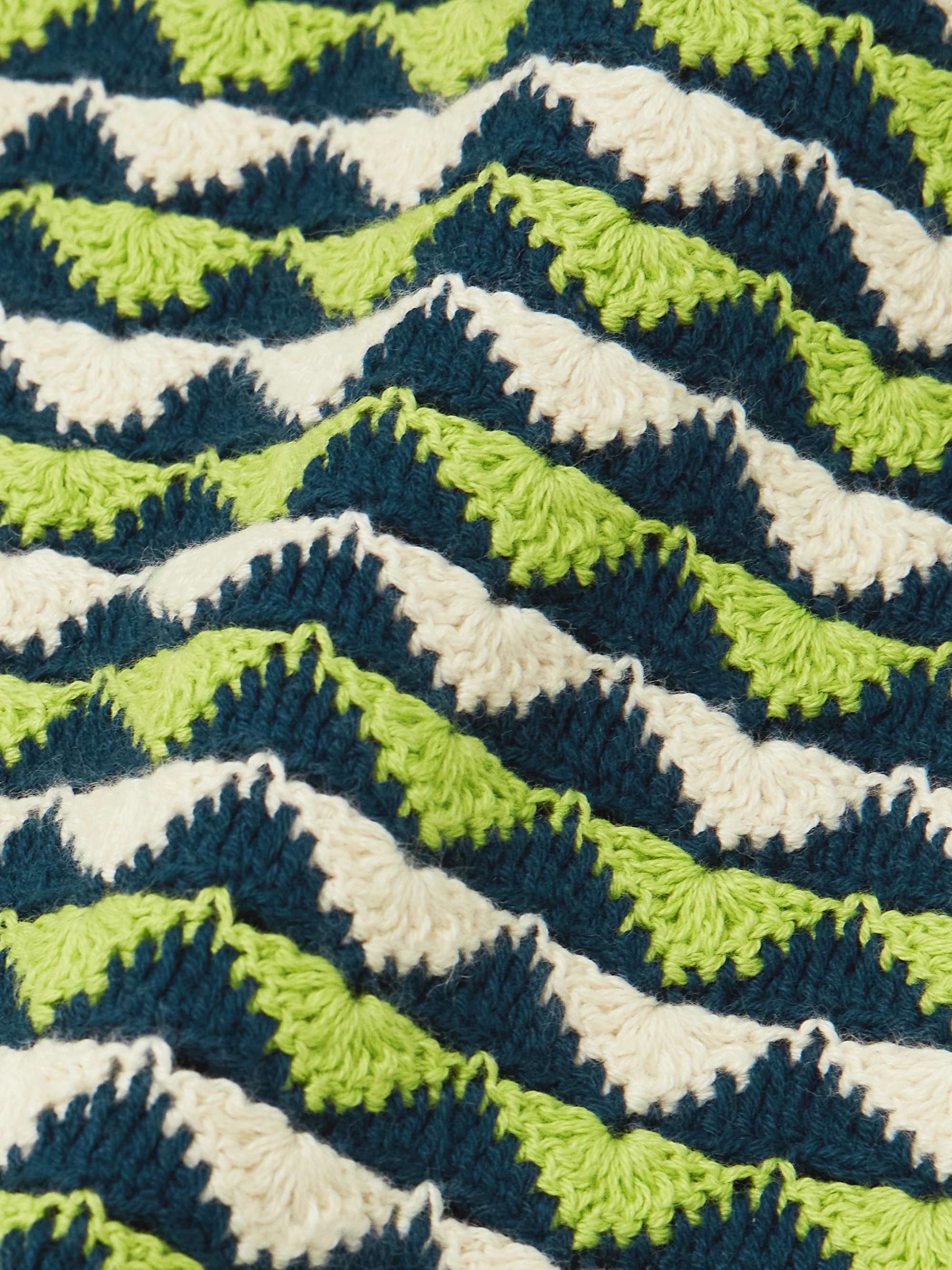 Motupe scalloped crocheted cotton mini skirt view
