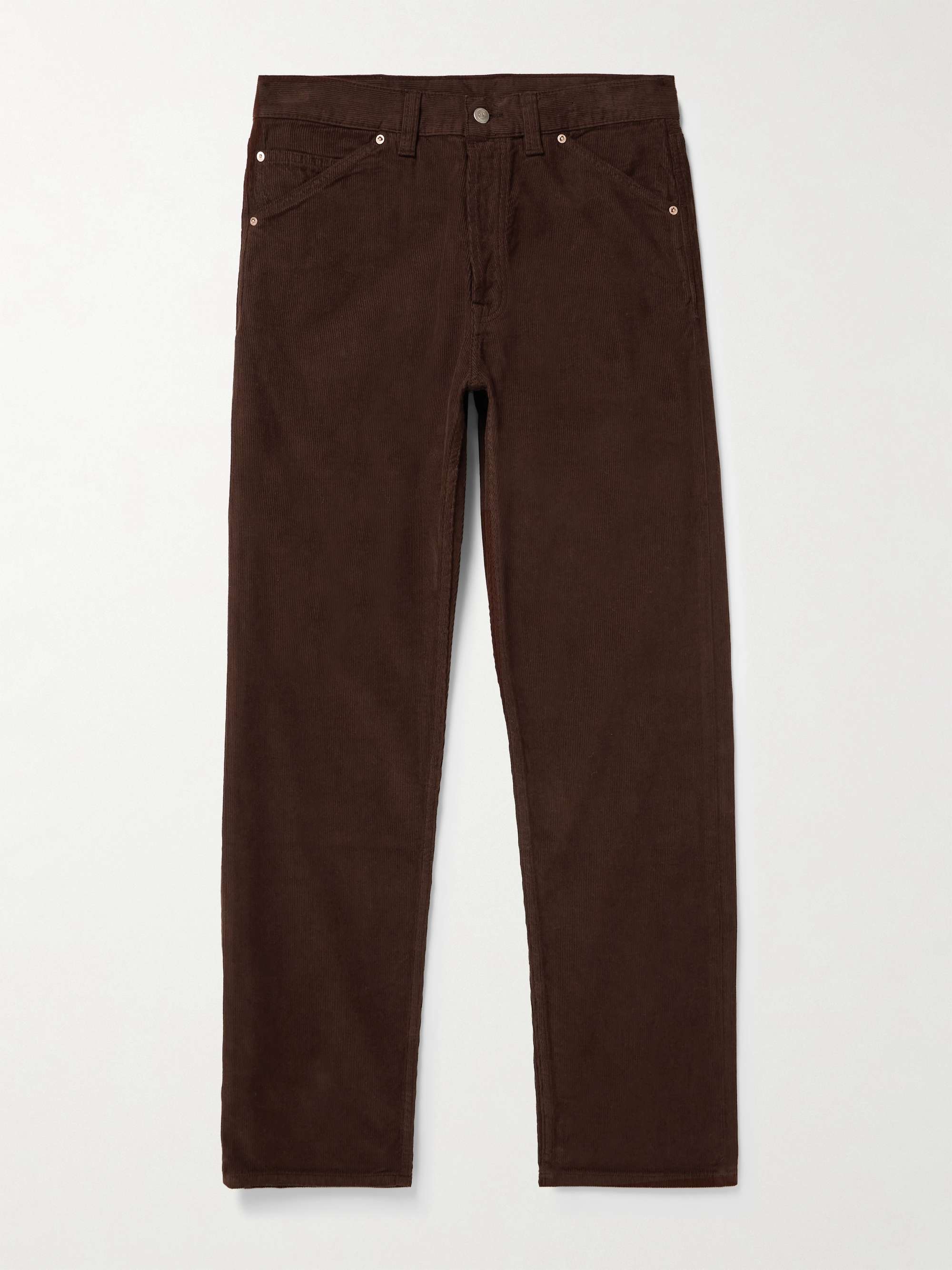 Slim-Fit Straight-Leg Cotton-Corduroy Trousers hero visual