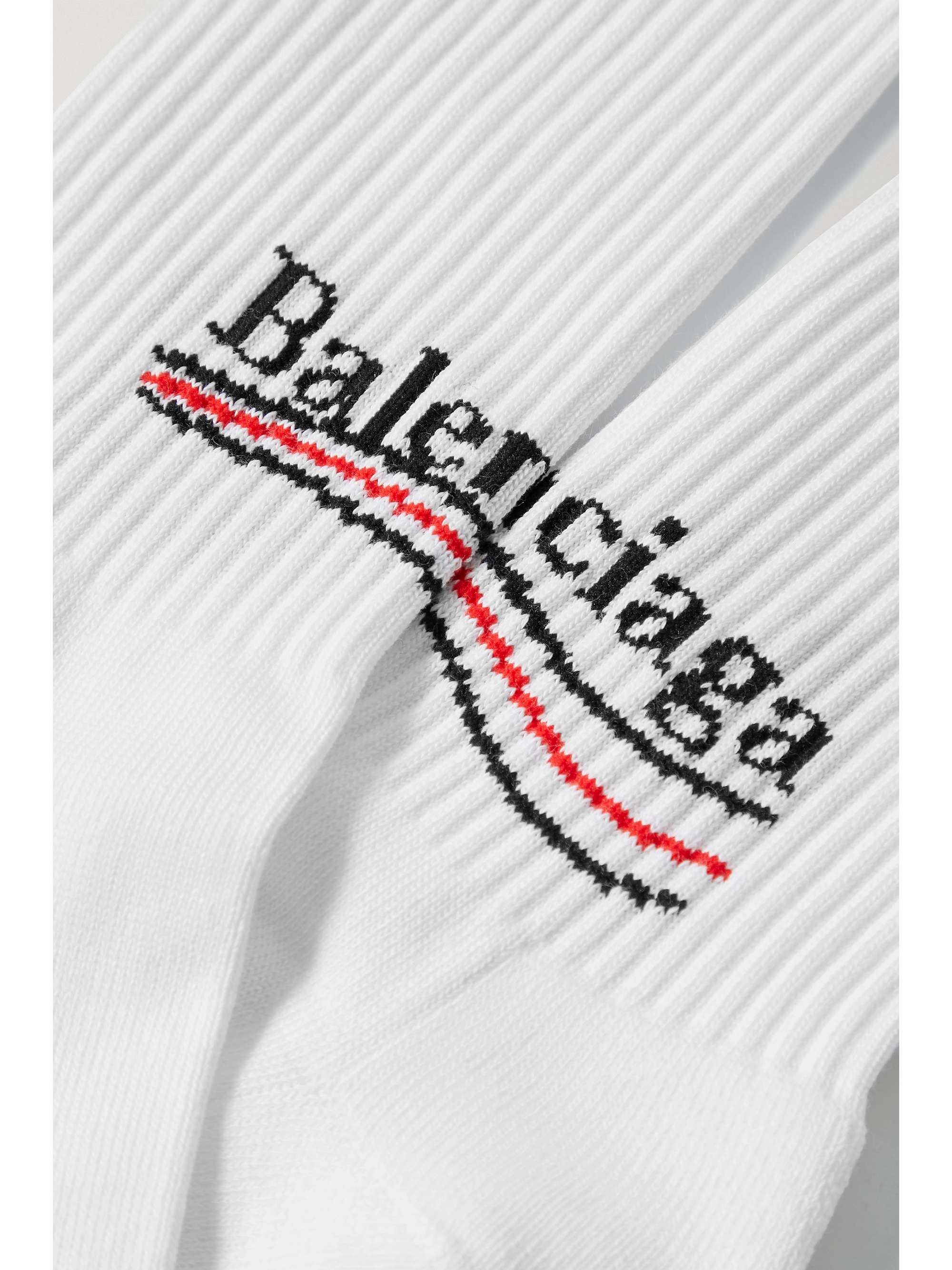 Cotton-blend jacquard socks view