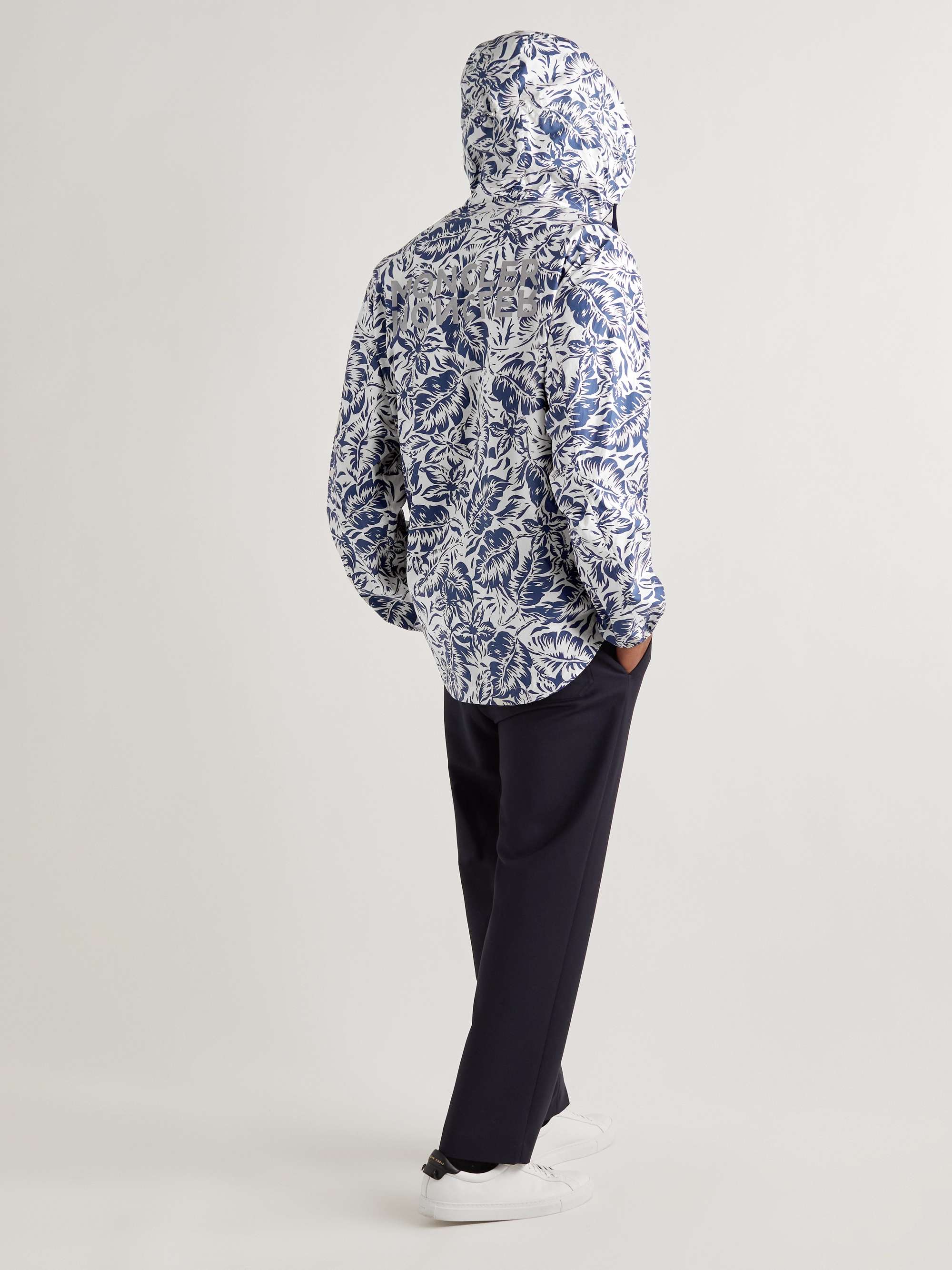 Ebizo Logo-Appliquéd Printed Cotton Hooded Jacket view