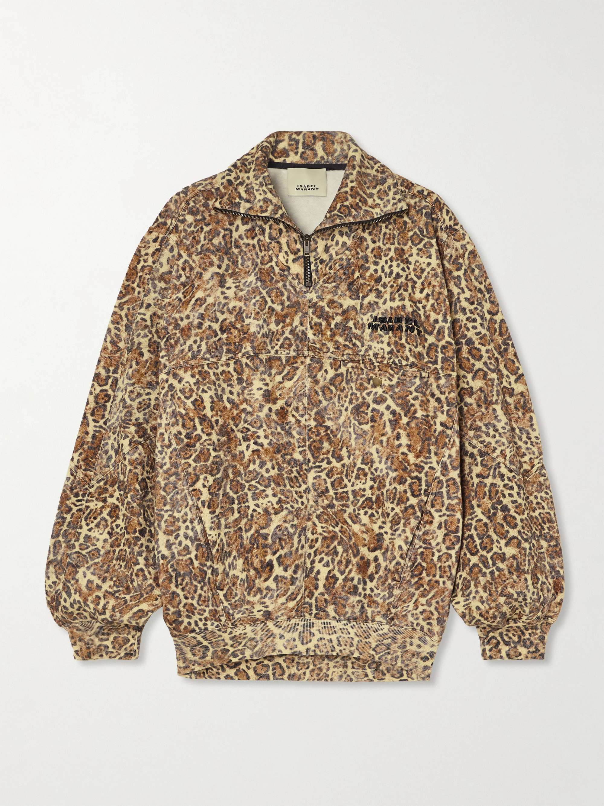 Wilda embroidered leopard-print cotton-blend jersey sweatshirt hero visual