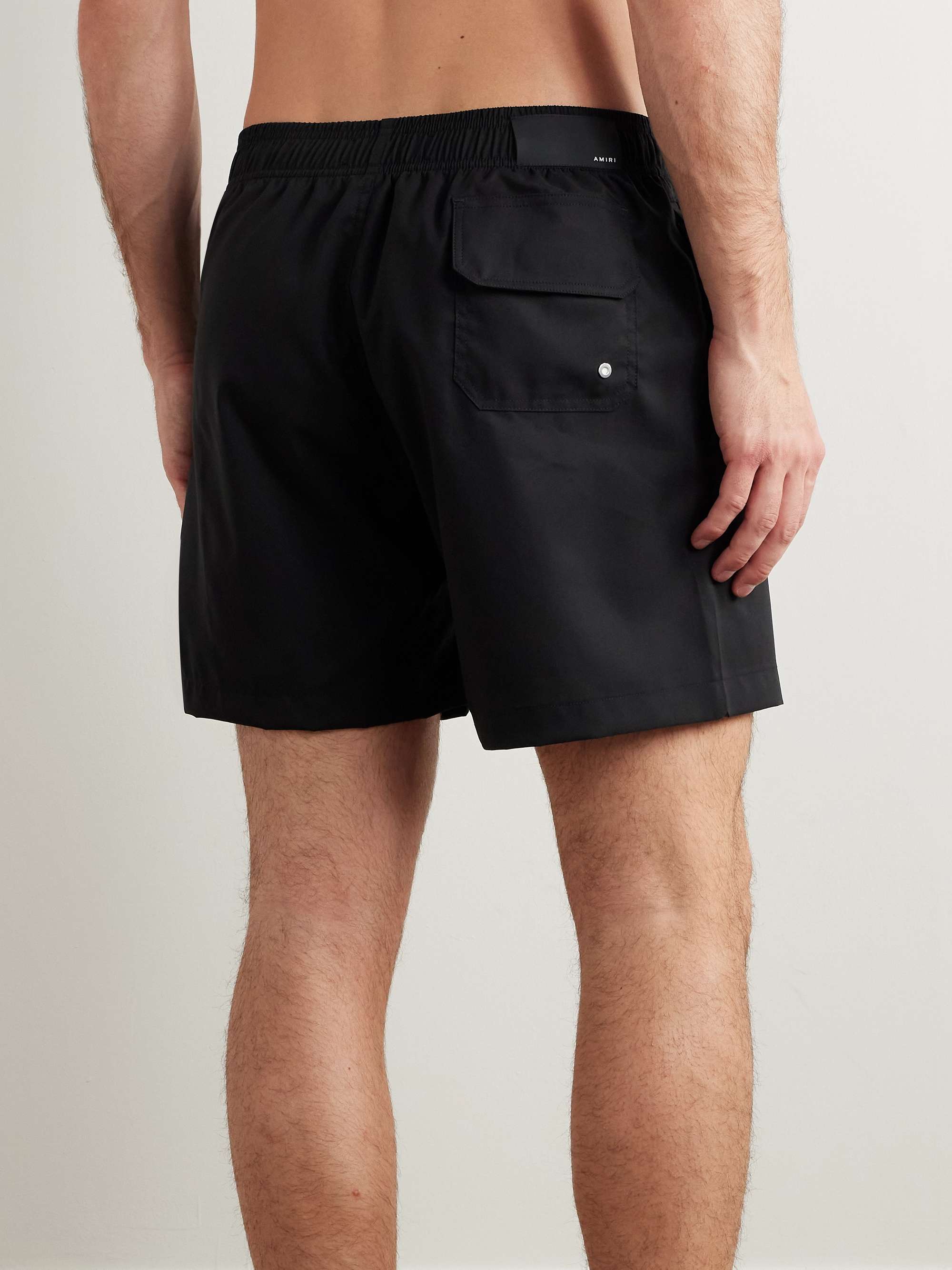 Starburst Straight-Leg Mid-Length Logo-Print Swim Shorts view
