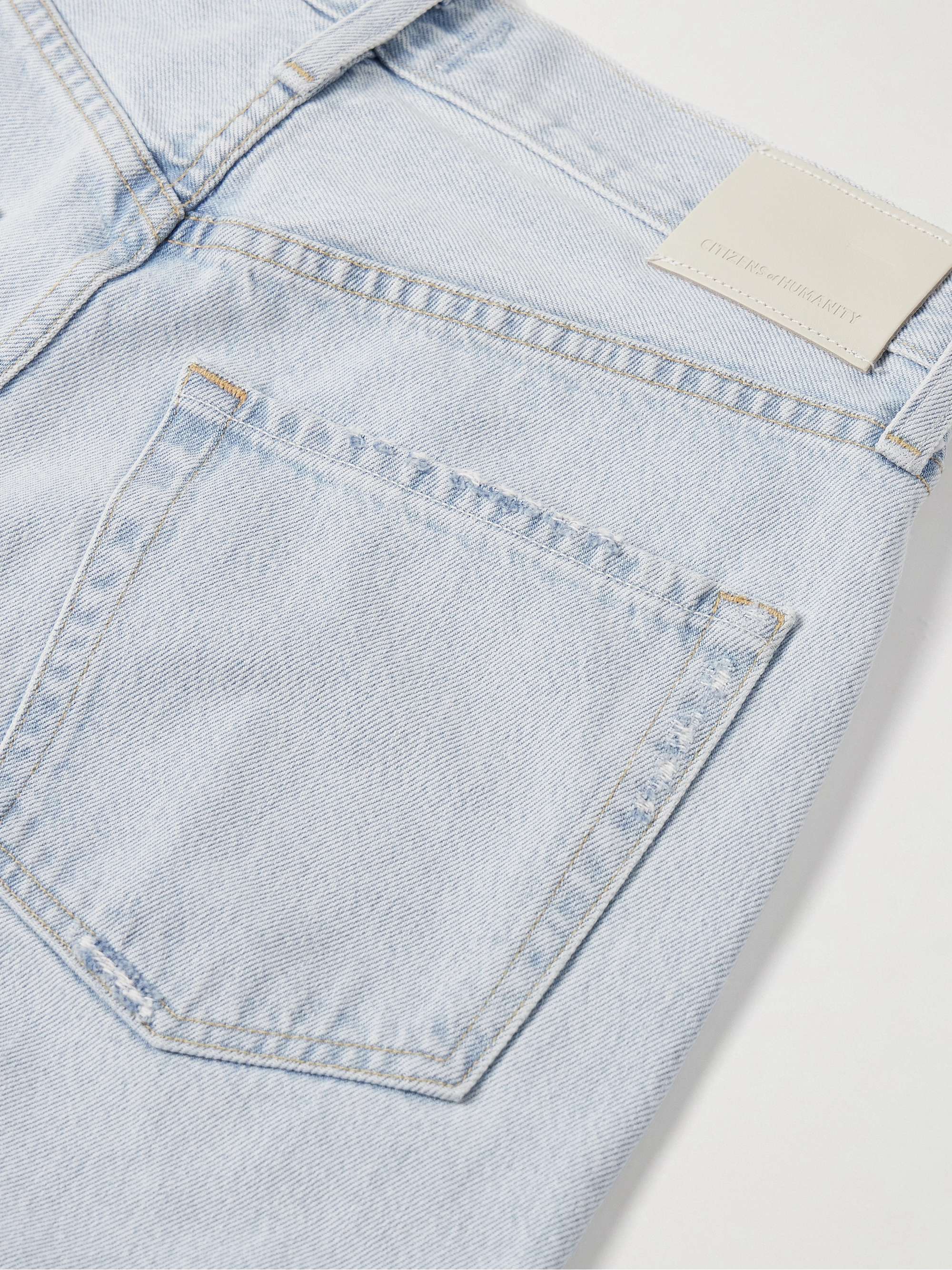 Ayla cropped frayed high-rise wide-leg jeans view