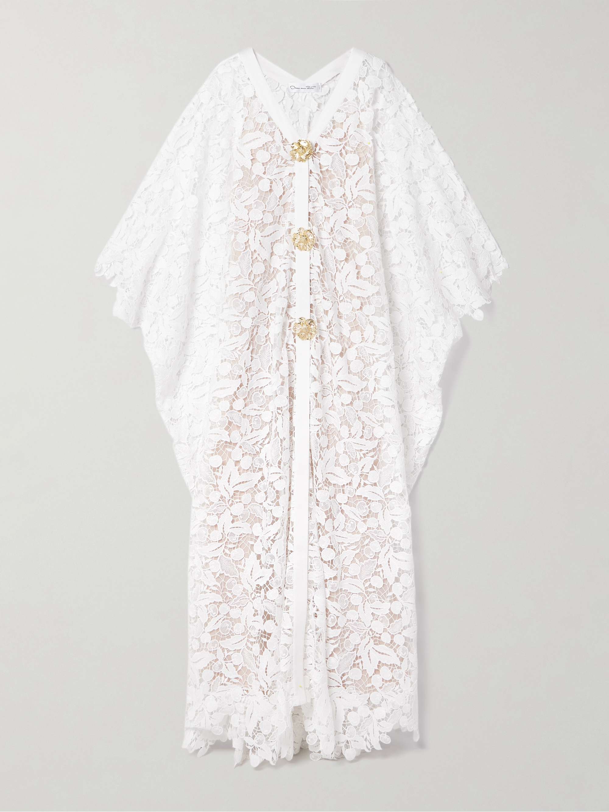 Embellished guipure lace gown hero visual