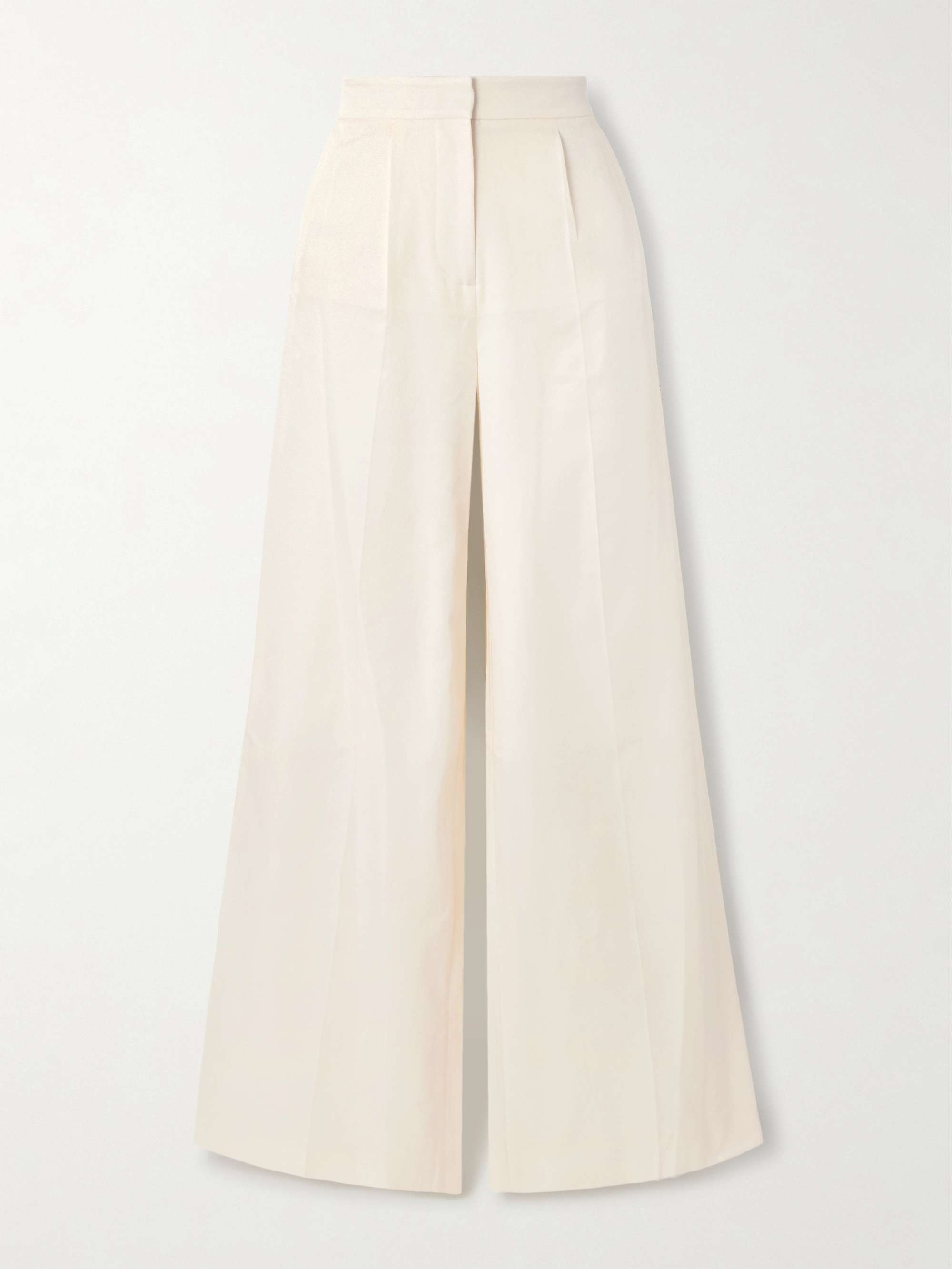 Alanel silk and cotton-blend wide-leg pants hero visual
