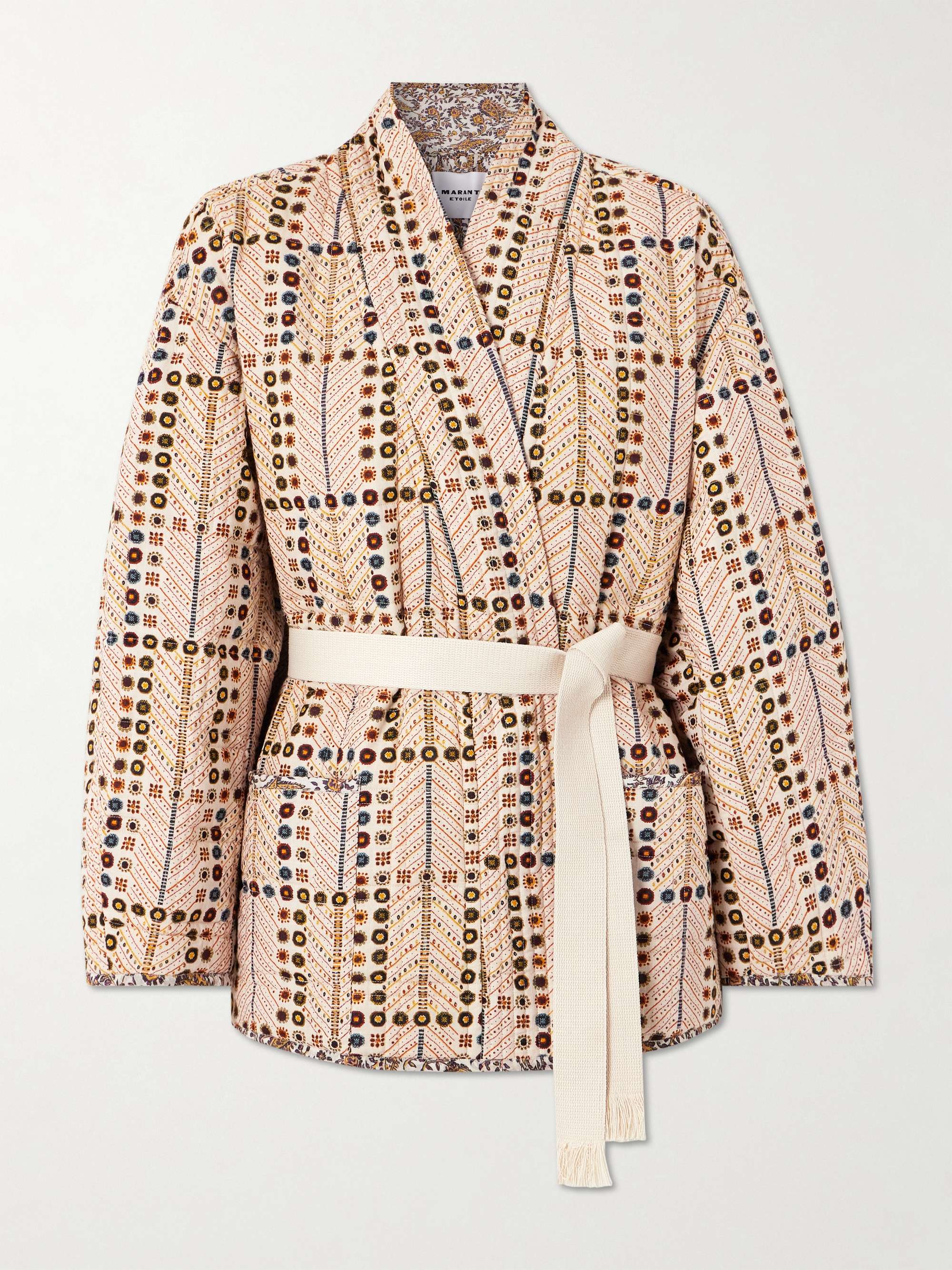 Chancel belted quilted padded printed cotton jacket hero visual