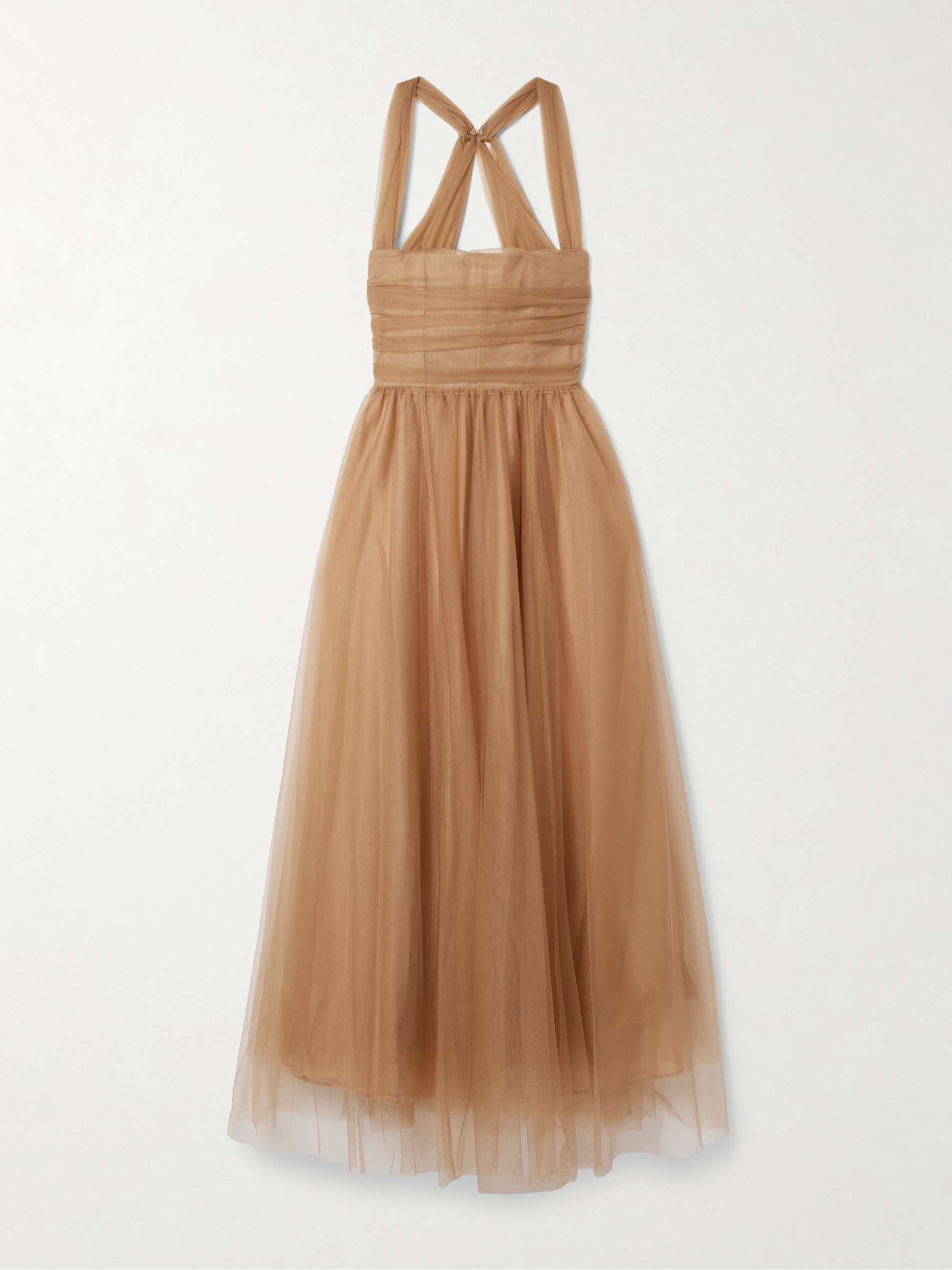Antonia ruched gathered tulle gown hero visual