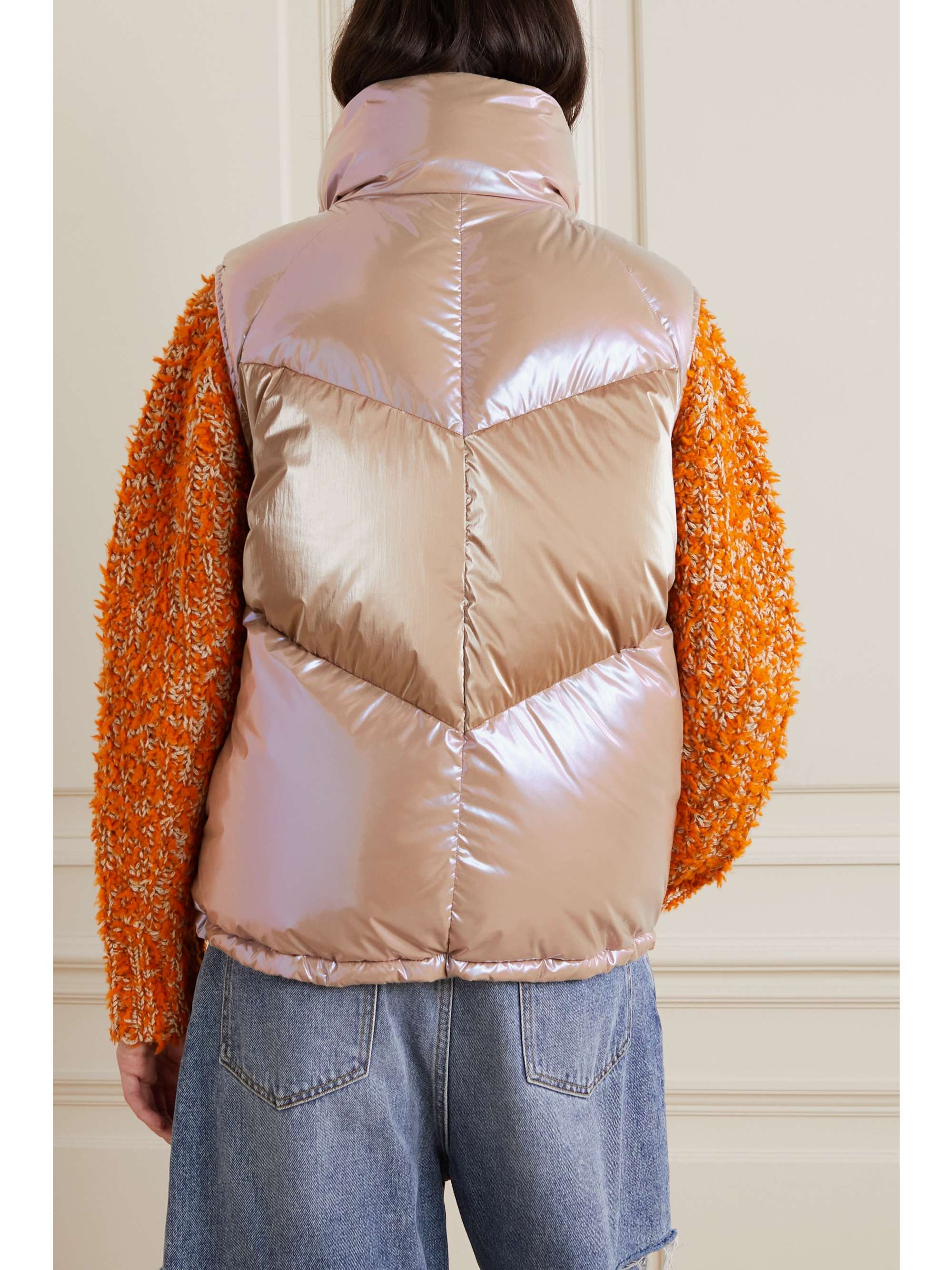 Faucille quilted metallic shell down vest view