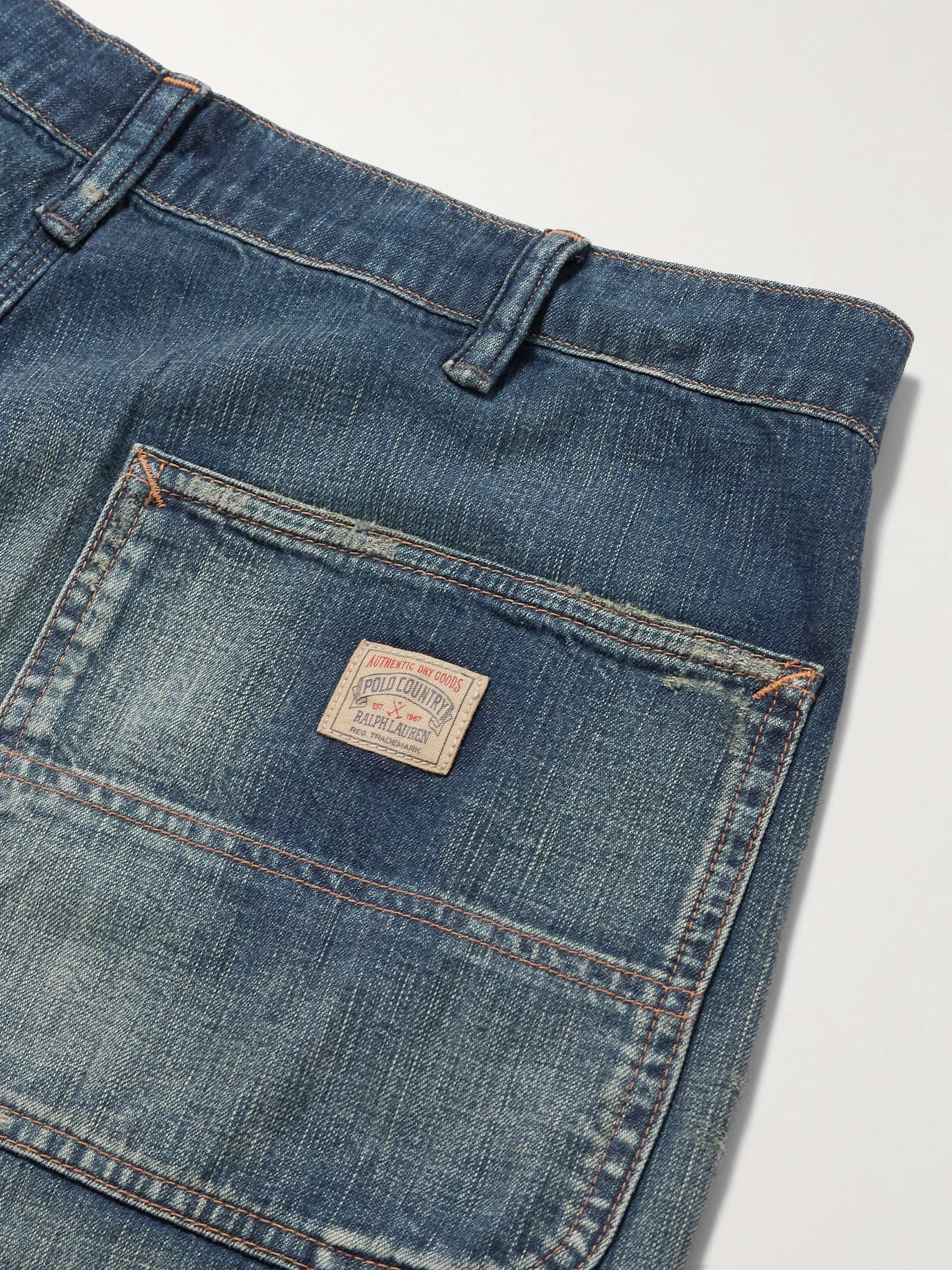 Polo Country Slim-Fit Straight-Leg Distressed Panelled Jeans view