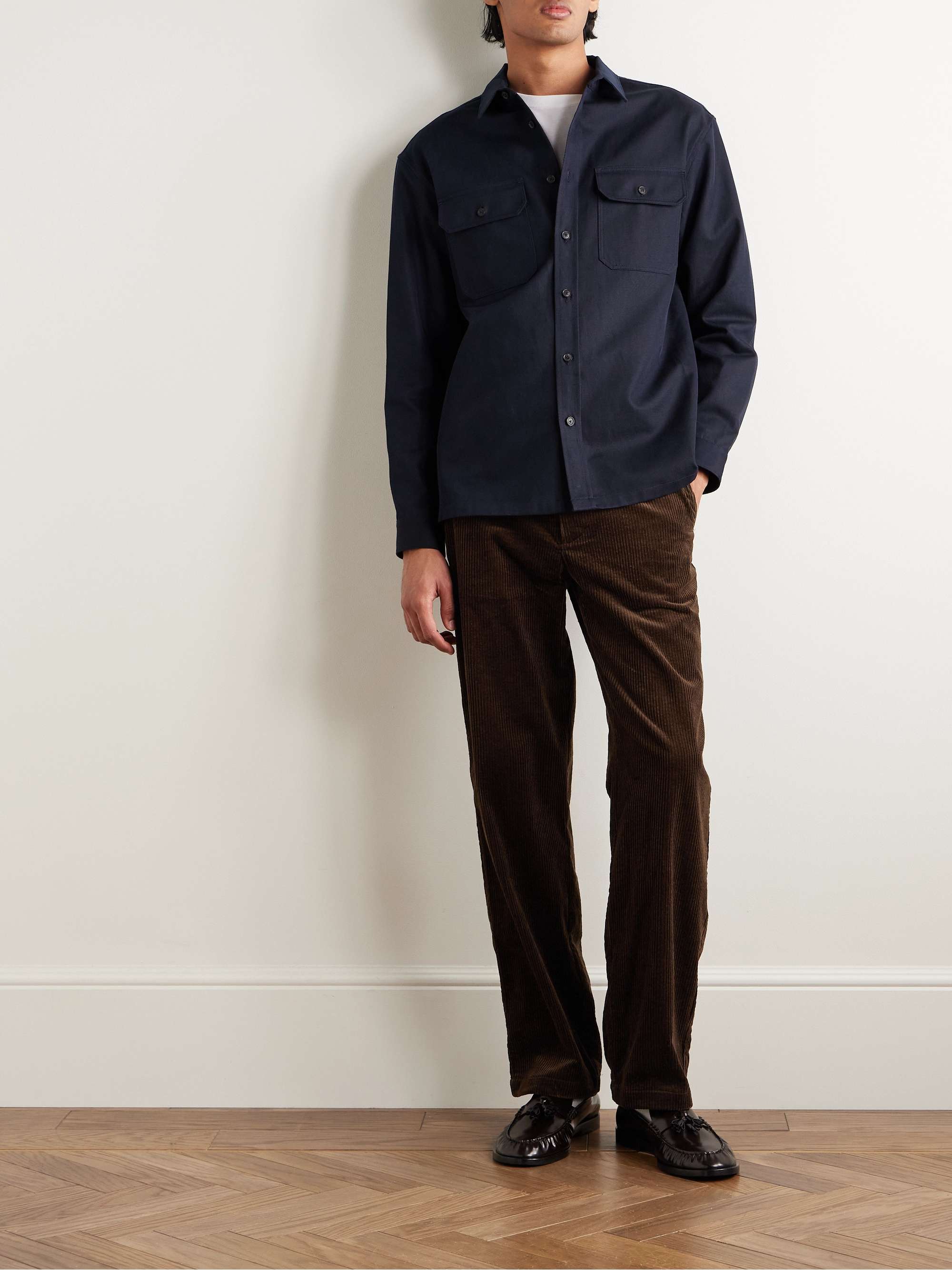 Carsen Straight-Leg Cotton-Corduroy Trousers view