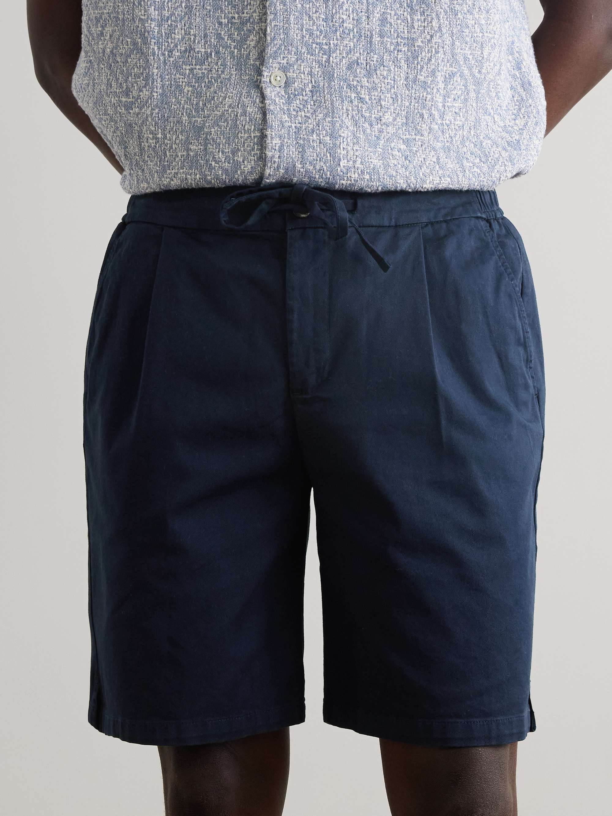 Rui Straight-Leg Cotton-Blend Twill Drawstring Shorts view