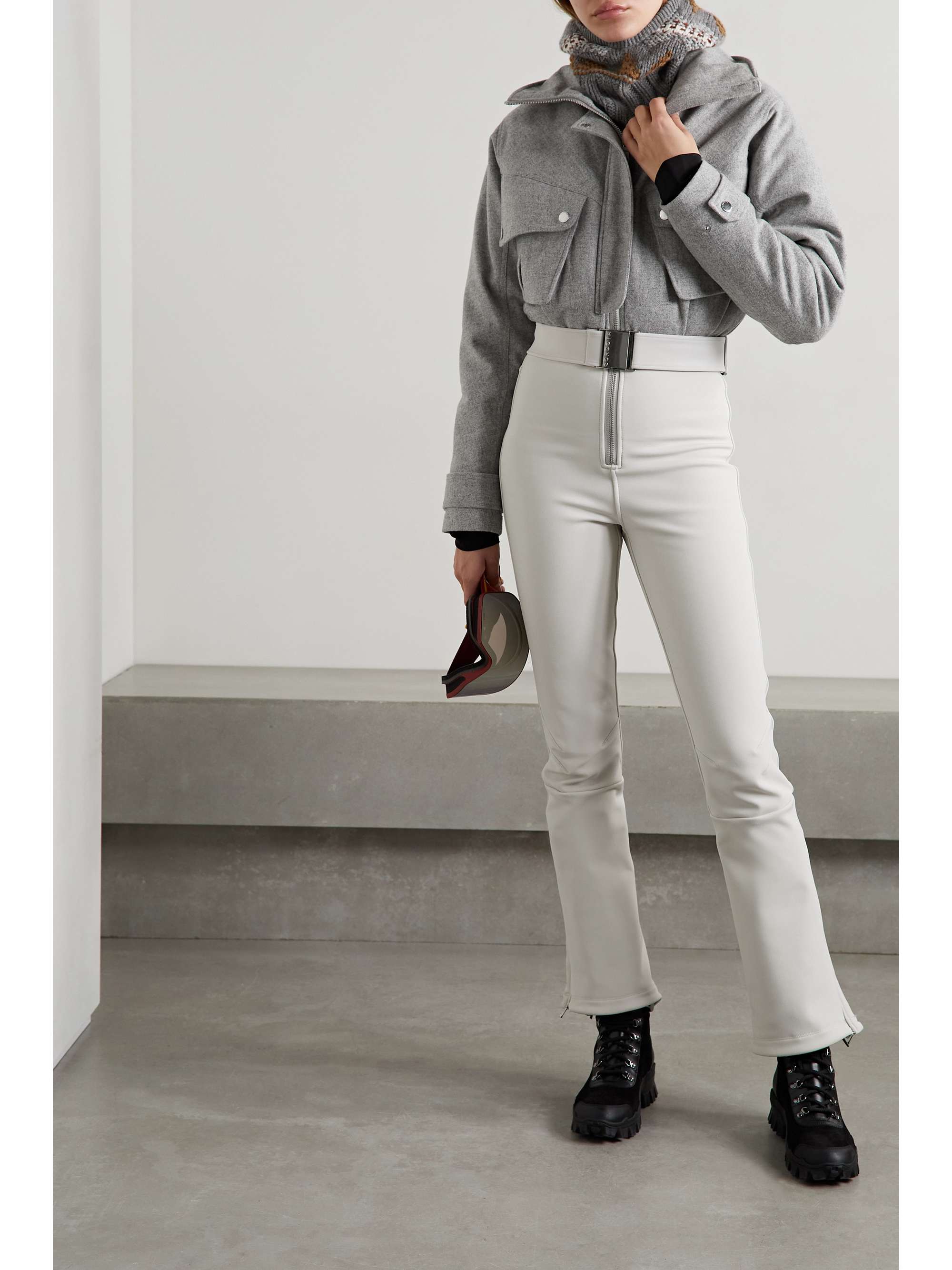 The Telluride belted two-tone wool-blend and twill ski suit view