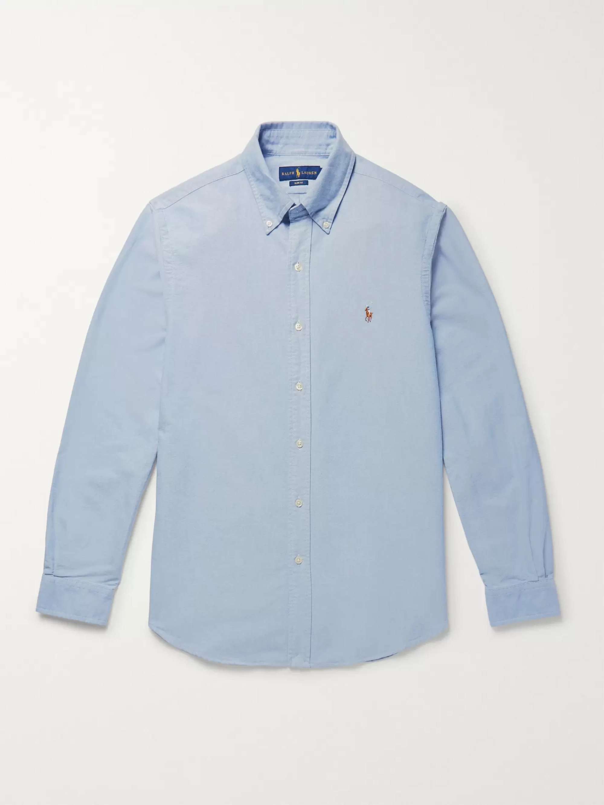 Slim-Fit Cotton Oxford Shirt hero visual