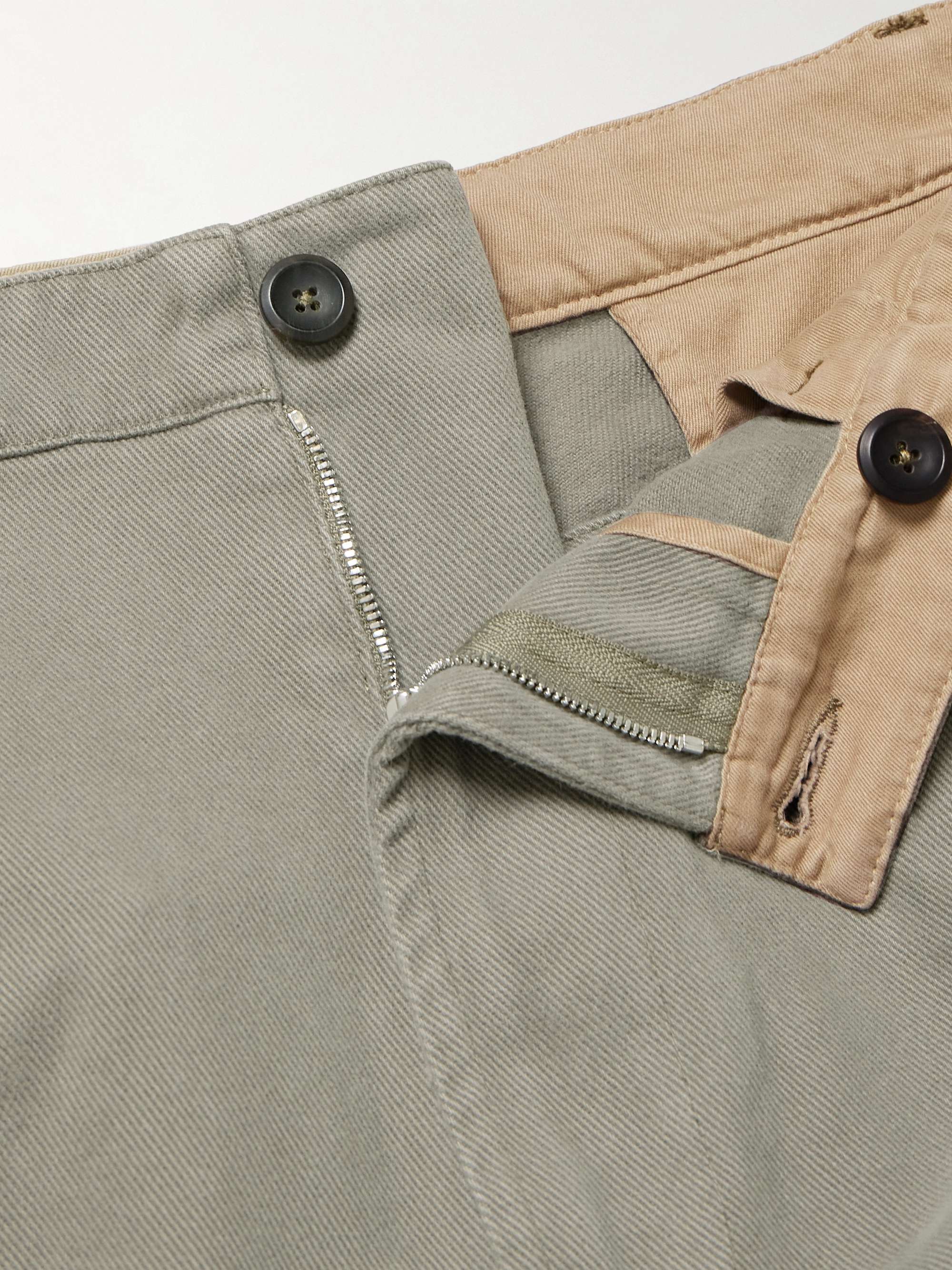 Games Tapered Pleated Cotton-Twill Suit Trousers view
