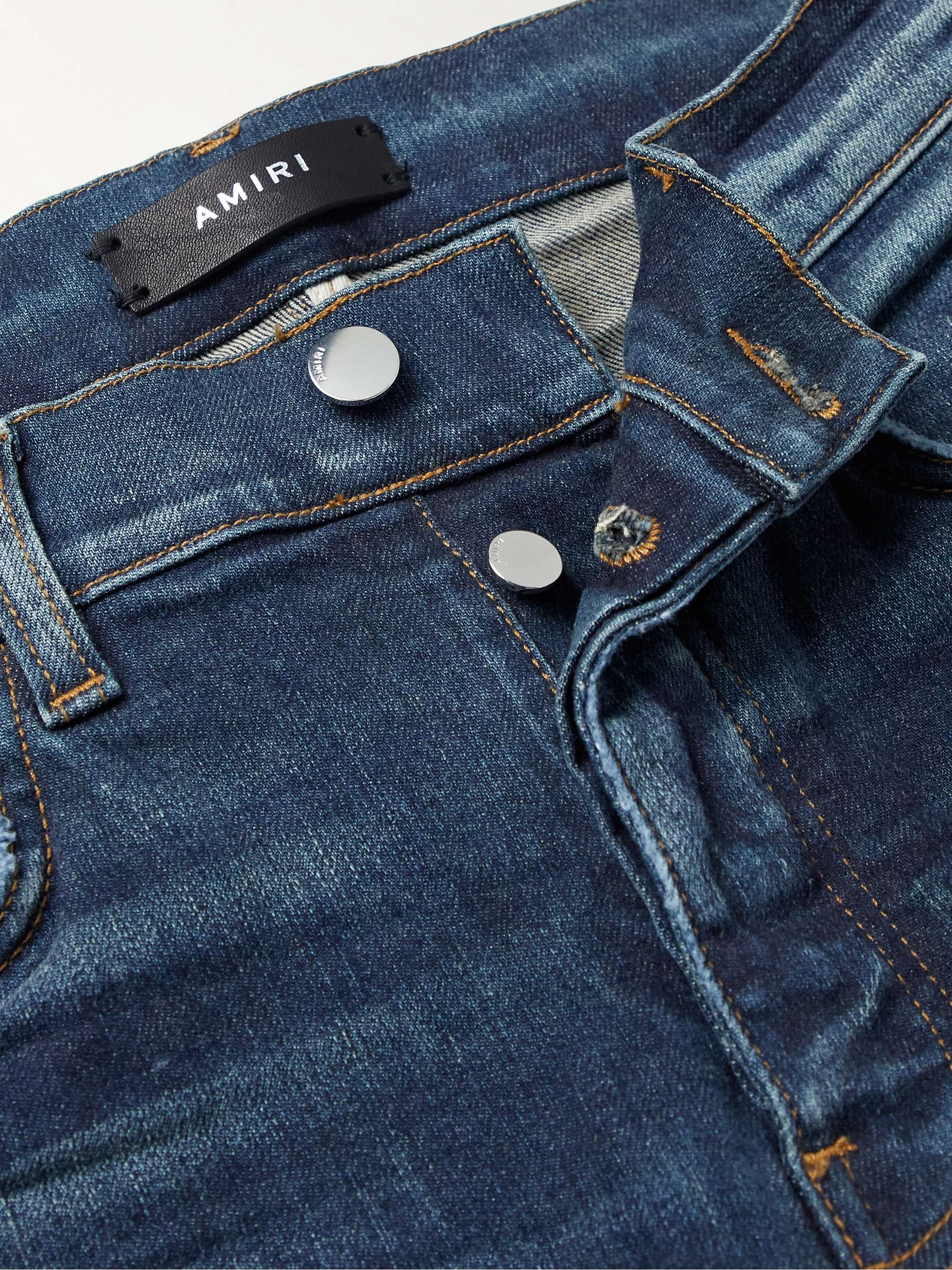 MX1 Skinny-Fit Panelled Distressed Jeans view