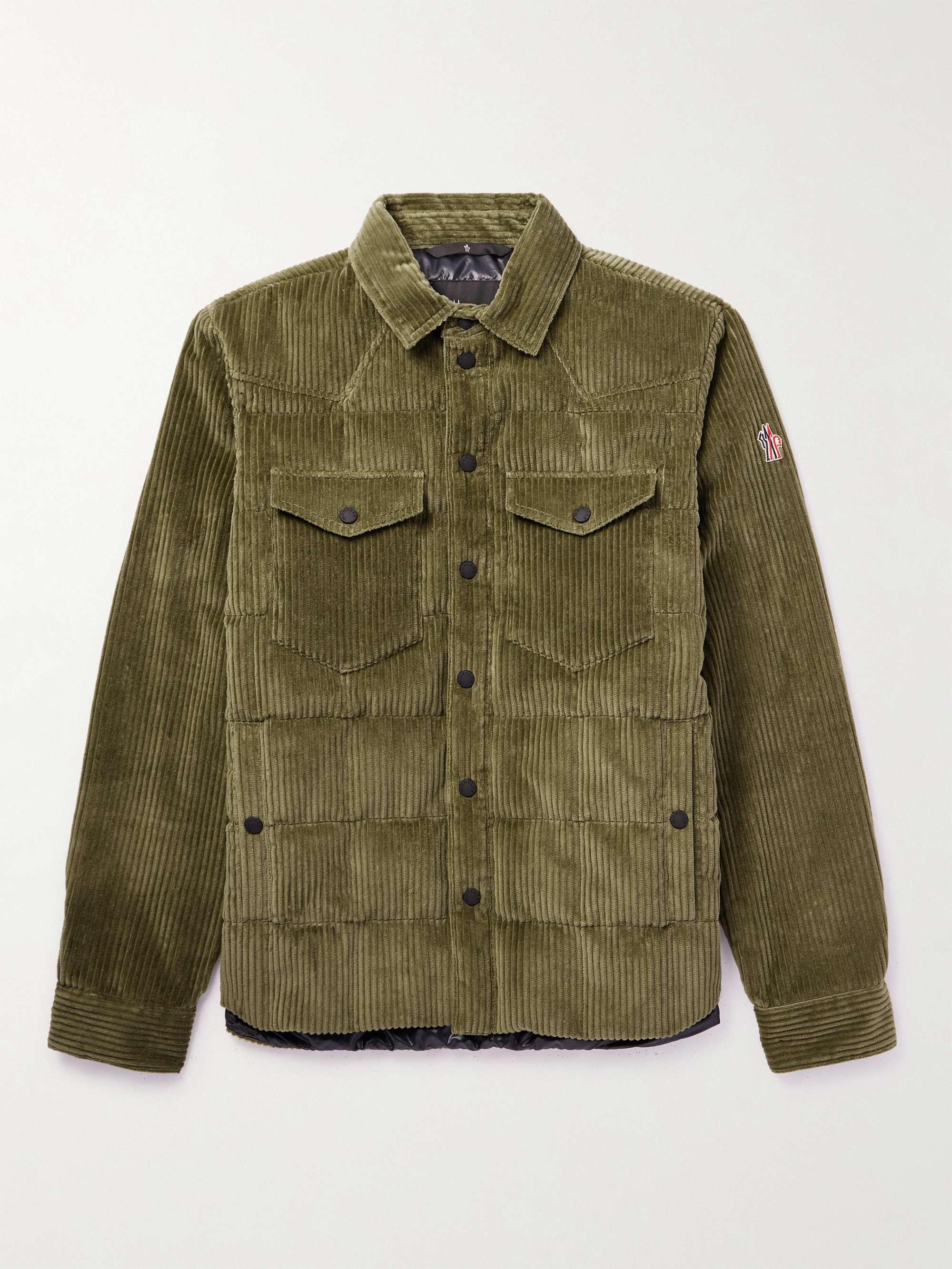 Padded Cotton-Blend Corduroy Down Jacket hero visual