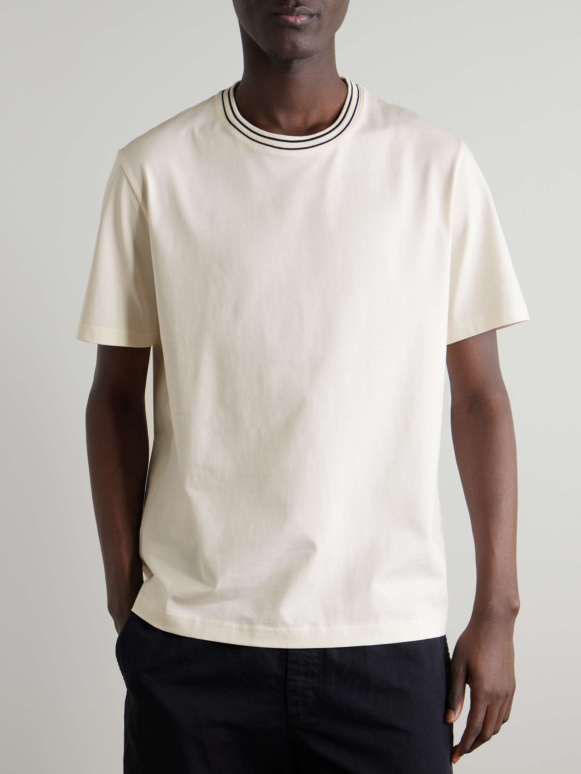 Striped Organic and Recycled Cotton-Jersey T-Shirt view