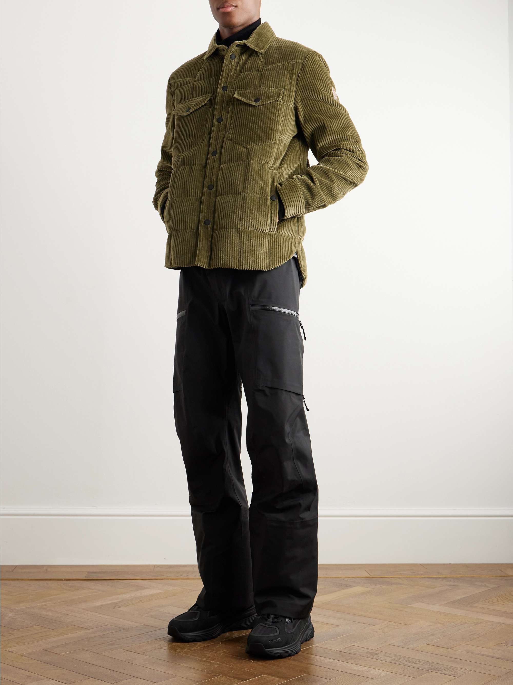 Padded Cotton-Blend Corduroy Down Jacket view