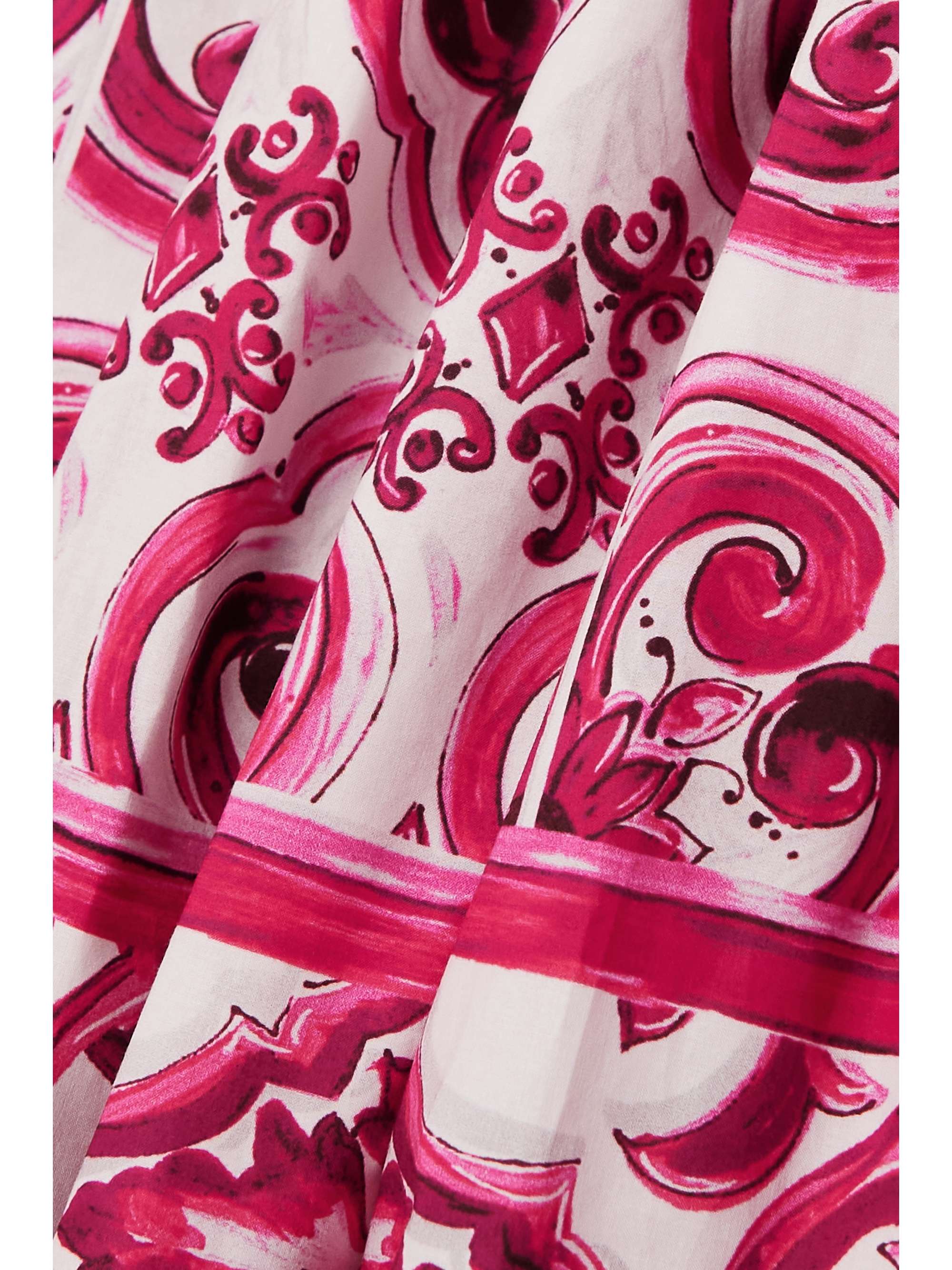 Maiolica tiered printed cotton-poplin maxi skirt view