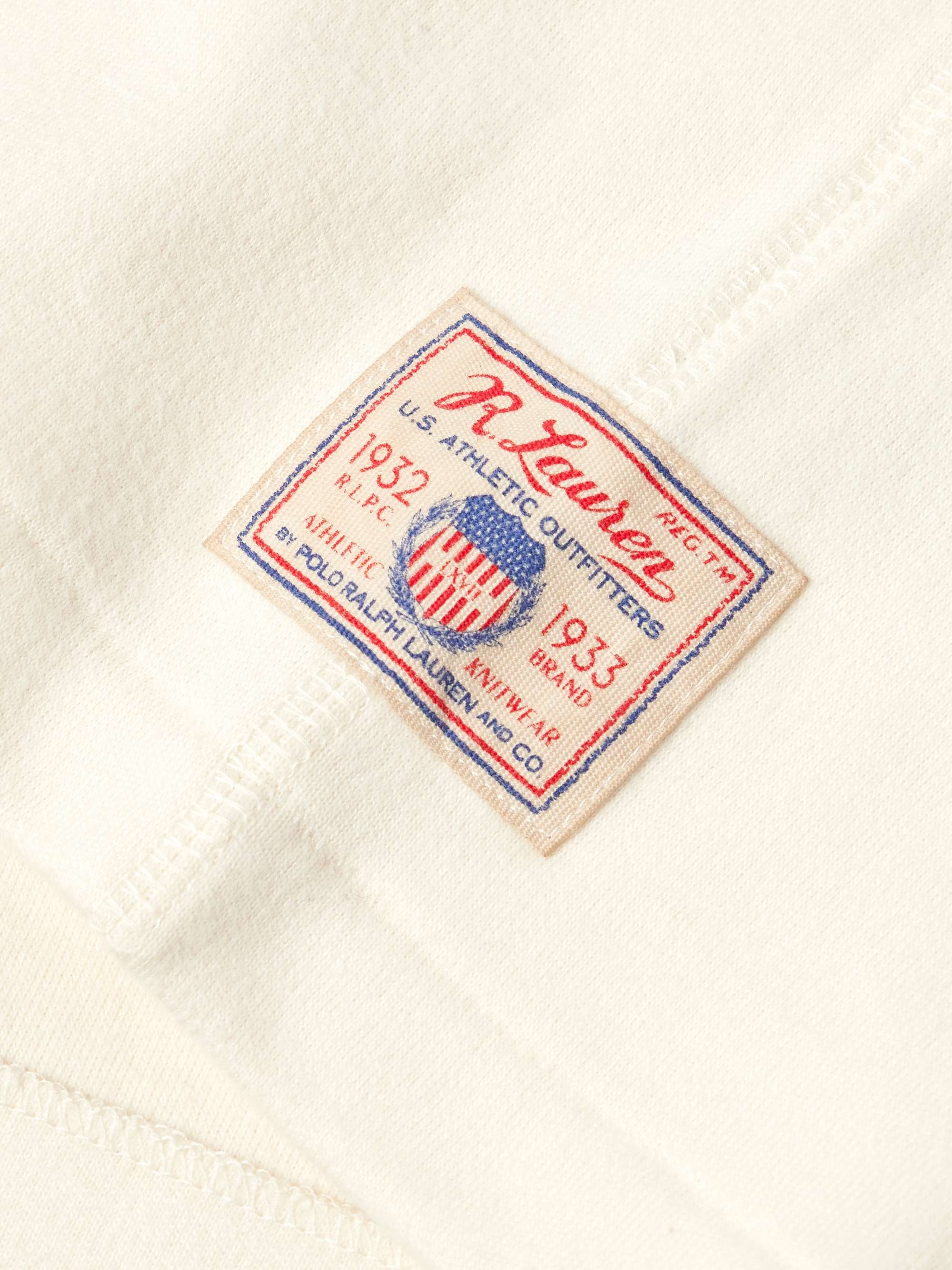 Logo-Appliquéd Brushed-Cotton Henley T-shirt view