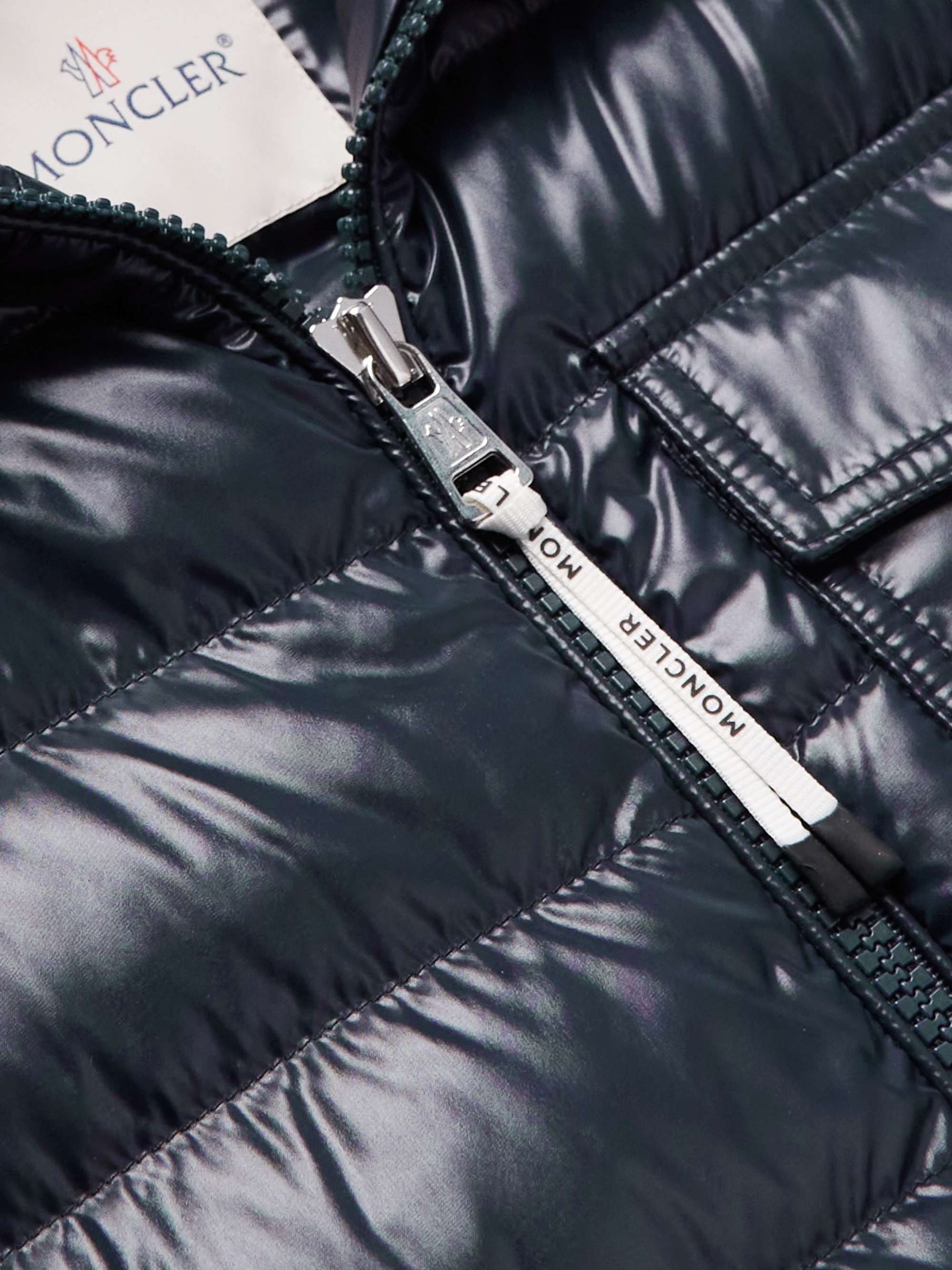 Ragot Logo-Appliquéd Quilted Glossed-Shell Hooded Down Gilet view