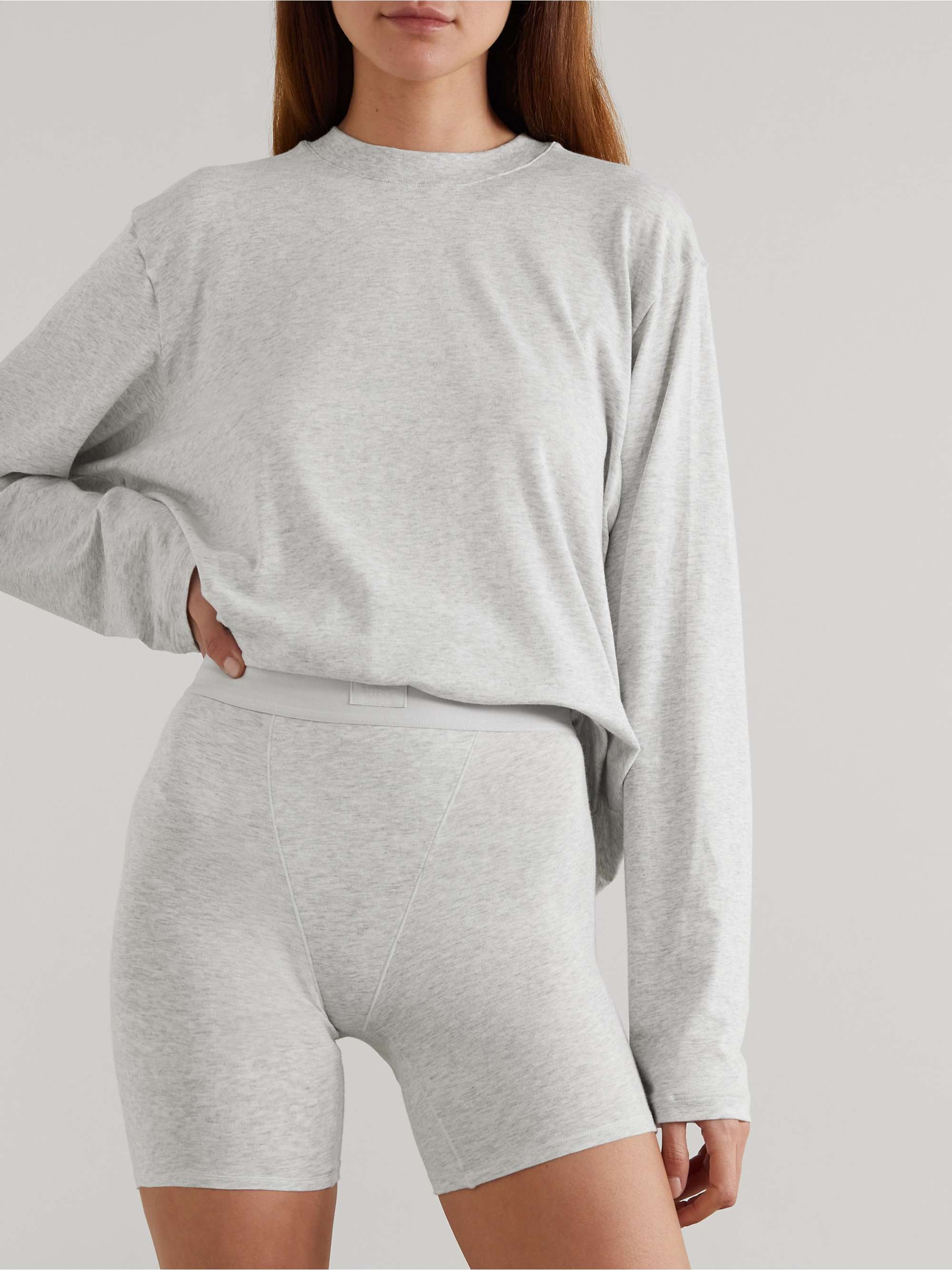 Boyfriend stretch-modal and cotton-blend jersey boxer shorts view