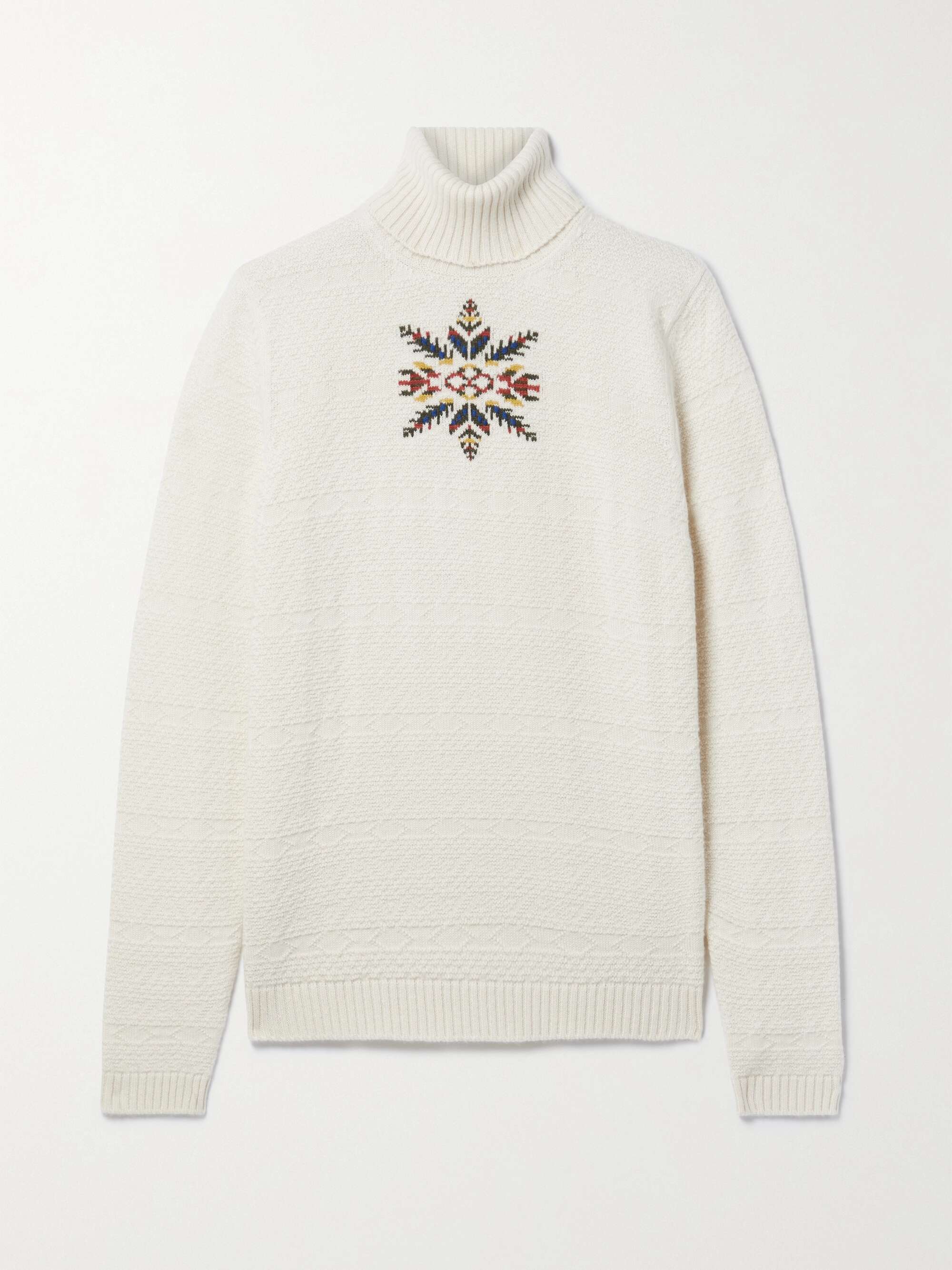 Dolcevita Bernina jacquard-knit cashmere turtleneck sweater hero visual