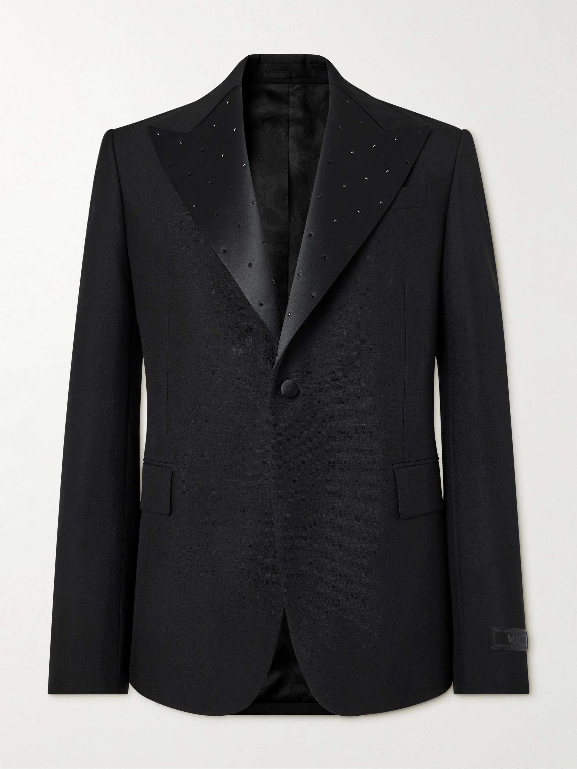 Slim-Fit Embellished Satin-Trimmed Wool and Mohair-Blend Tuxedo Jacket hero visual