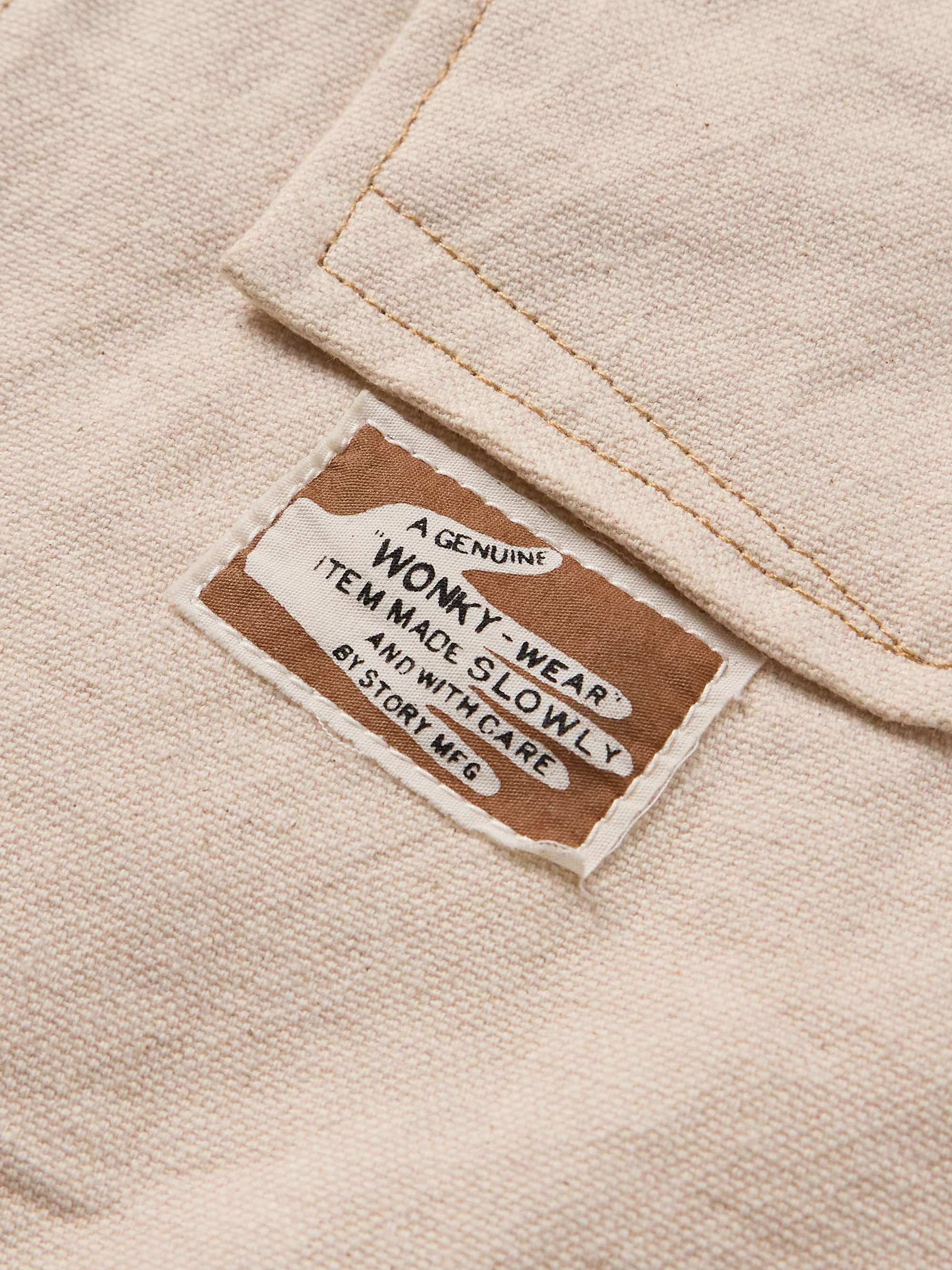 555 Appliquéd Organic Cotton-Canvas Zip-Up Shirt Jacket view