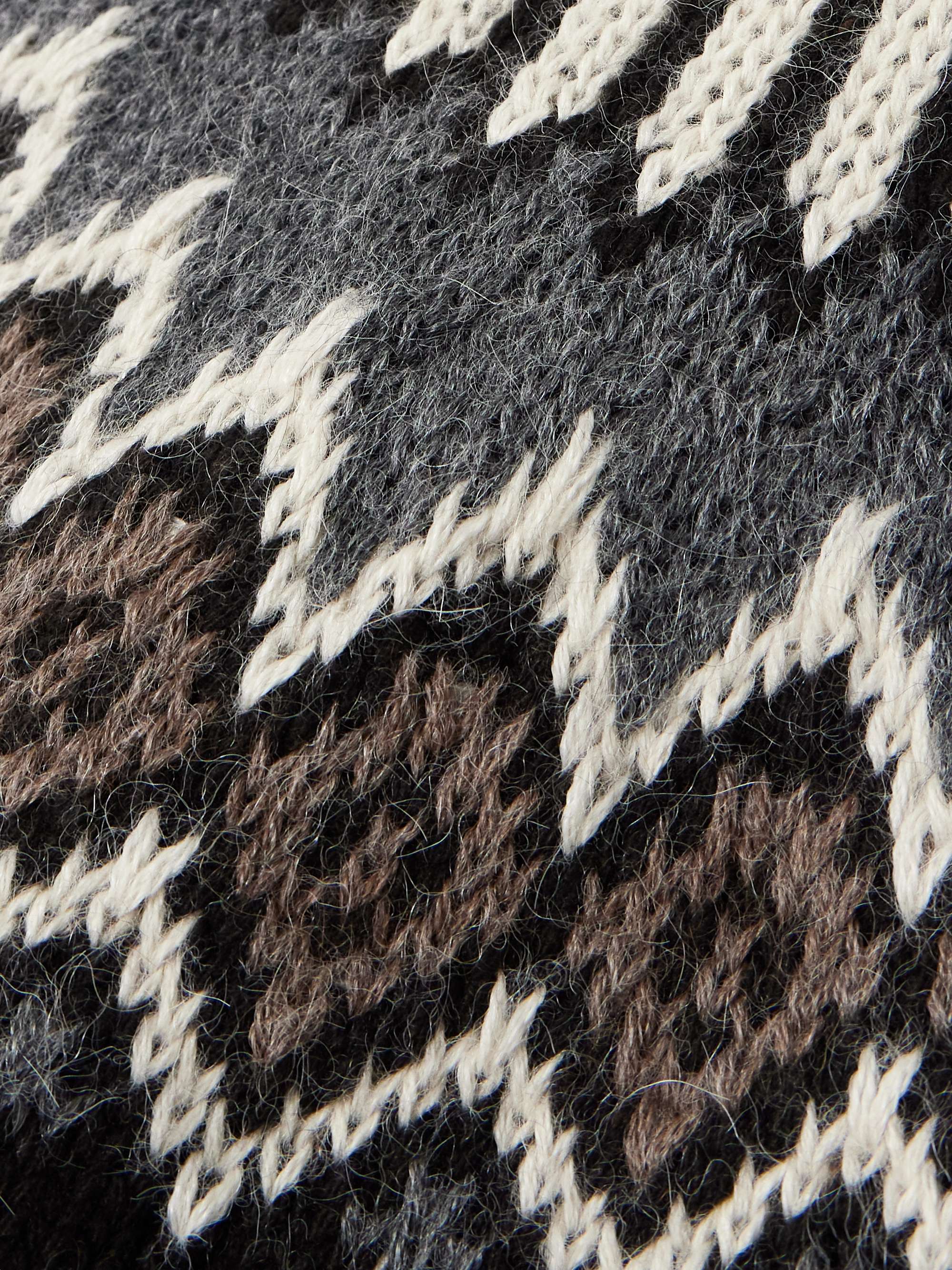Fair Isle alpaca, merino wool and cashmere-blend sweater view