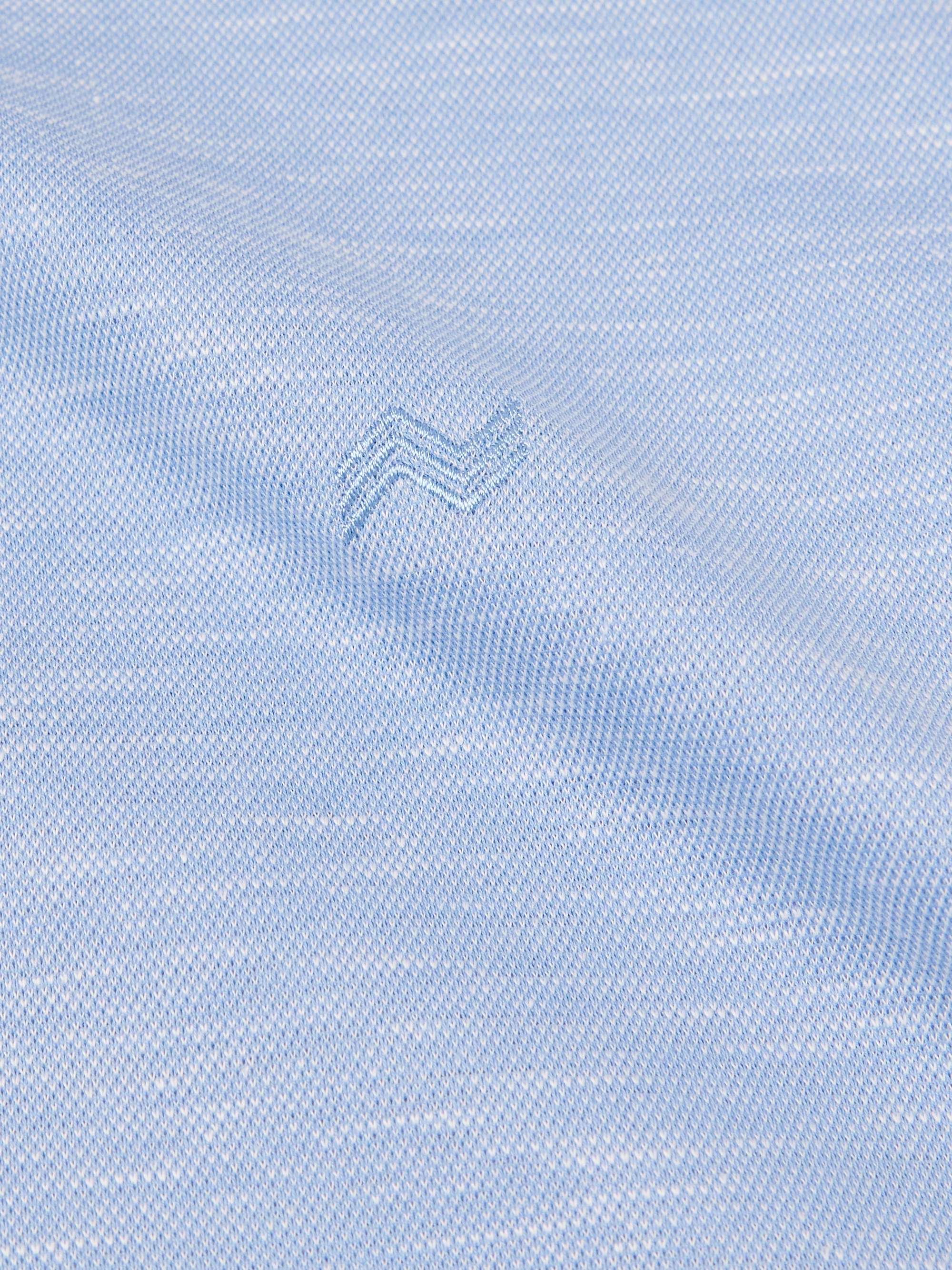 Space-Dyed Cotton and Linen-Blend Piqué T-Shirt view