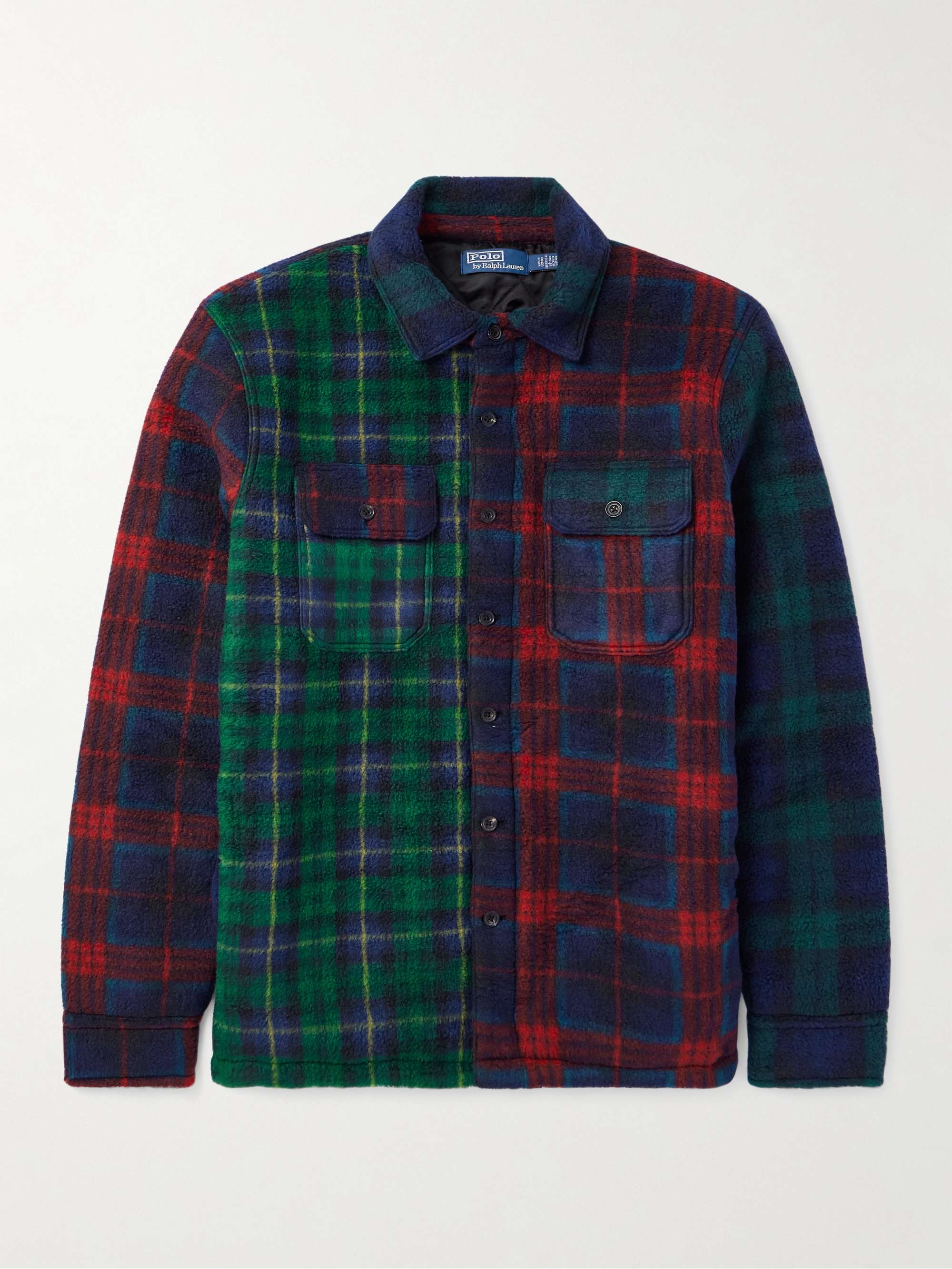 Patchwork Checked Fleece Overshirt hero visual