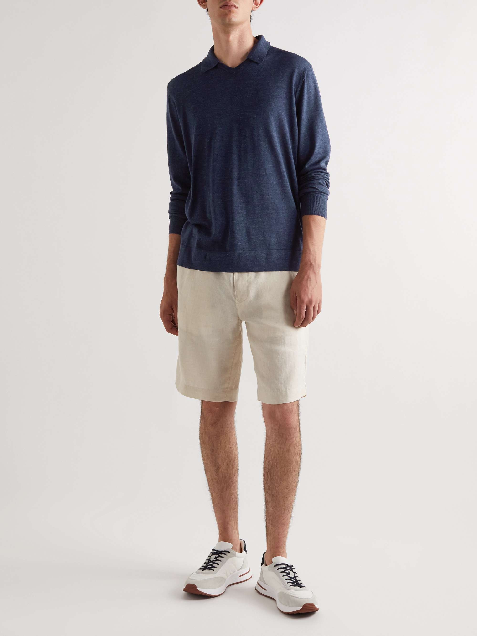 Silk-Blend Polo Shirt view