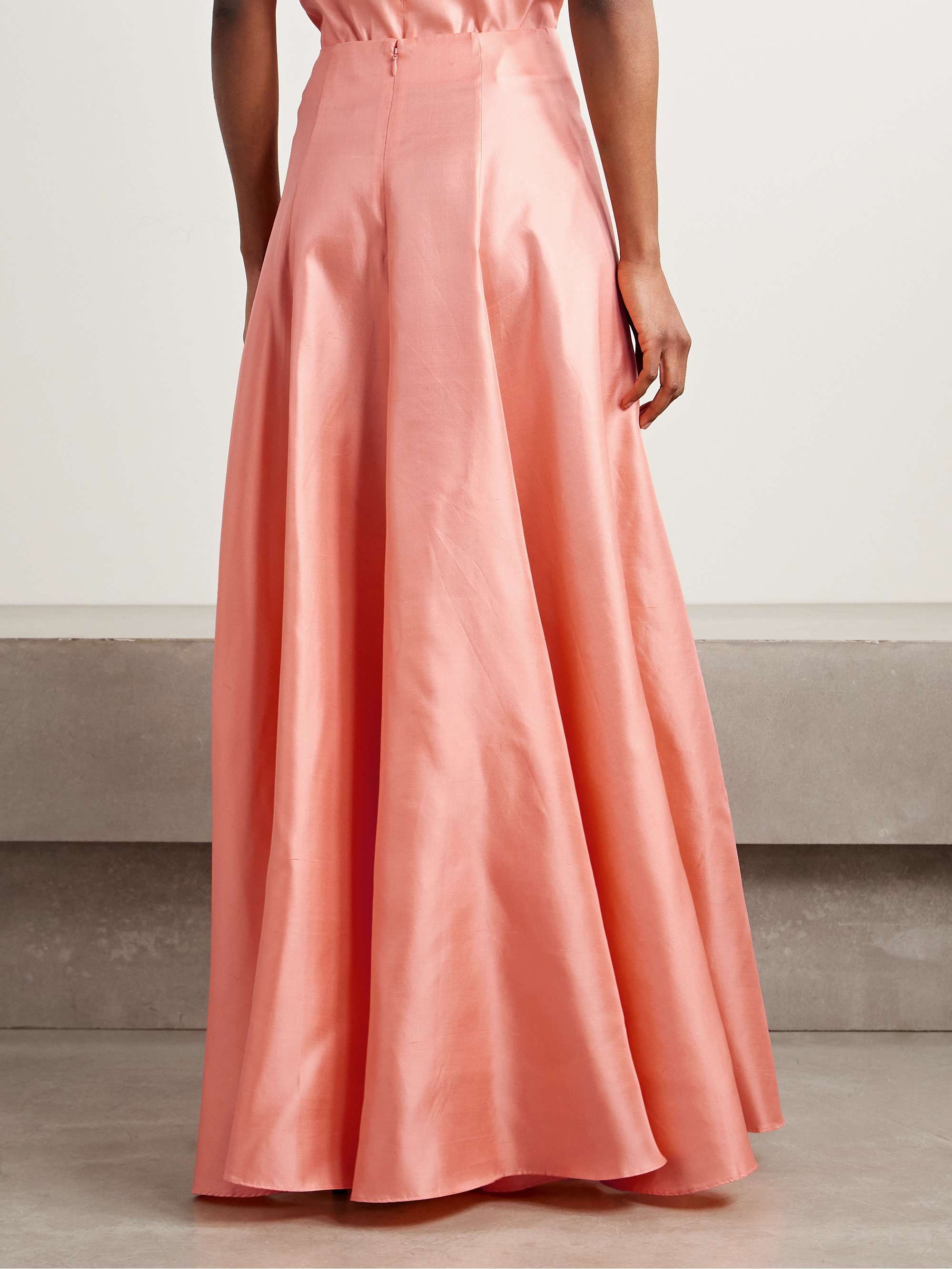 Vincenzo silk-dupioni maxi skirt view