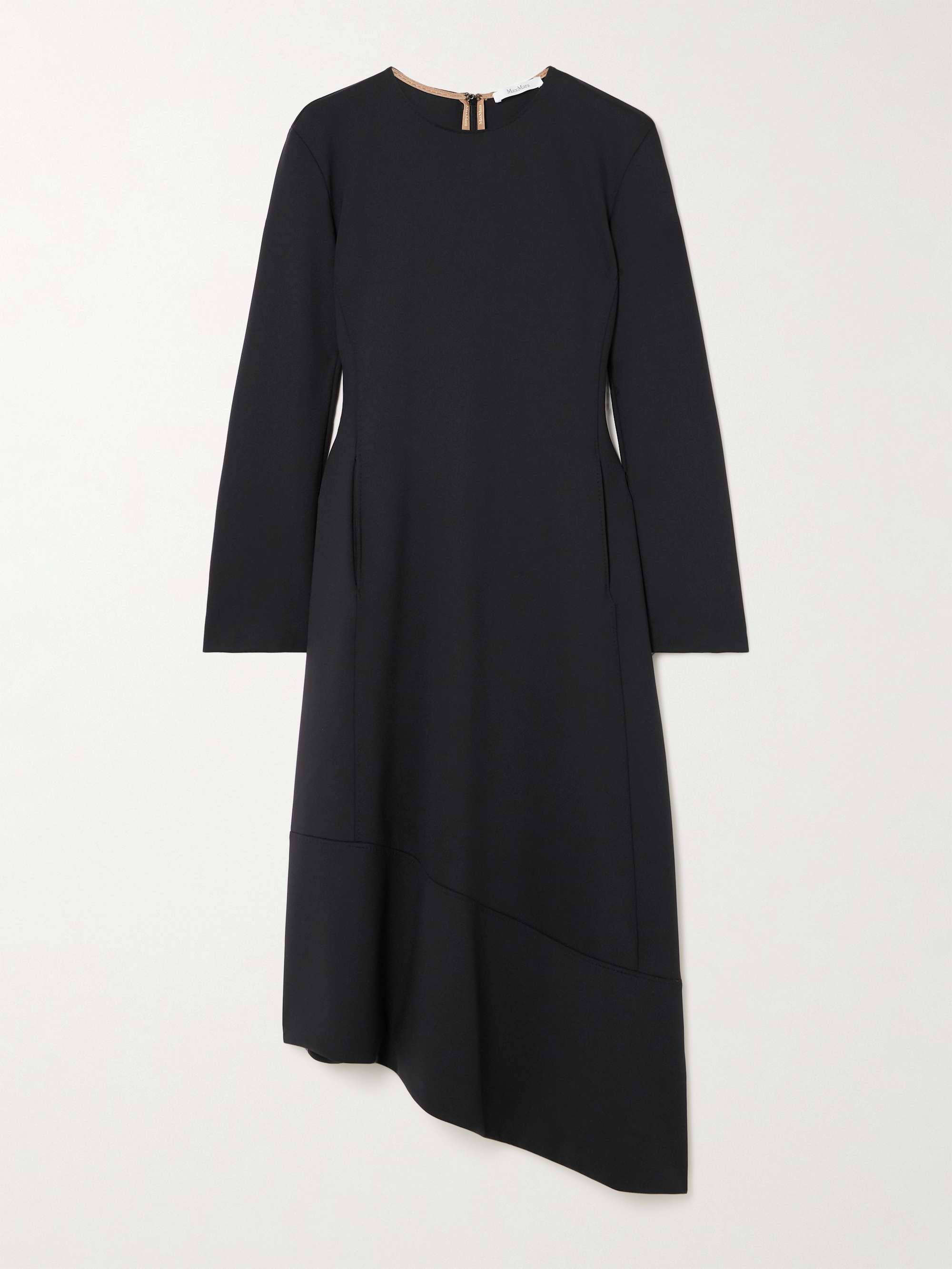 Asymmetric satin midi dress hero visual
