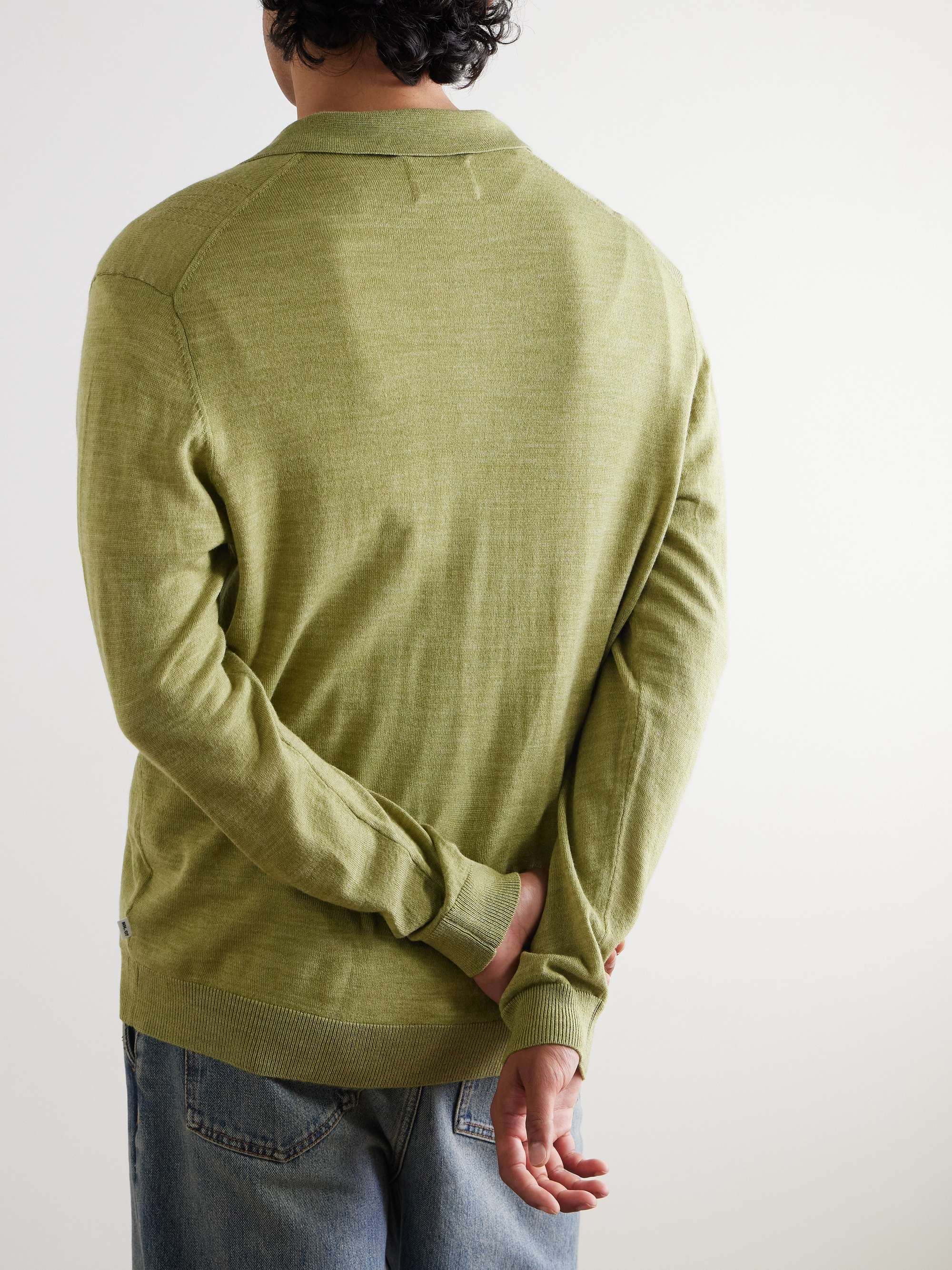 Thor 6584 Pointelle-Knit Wool-Blend Cardigan view