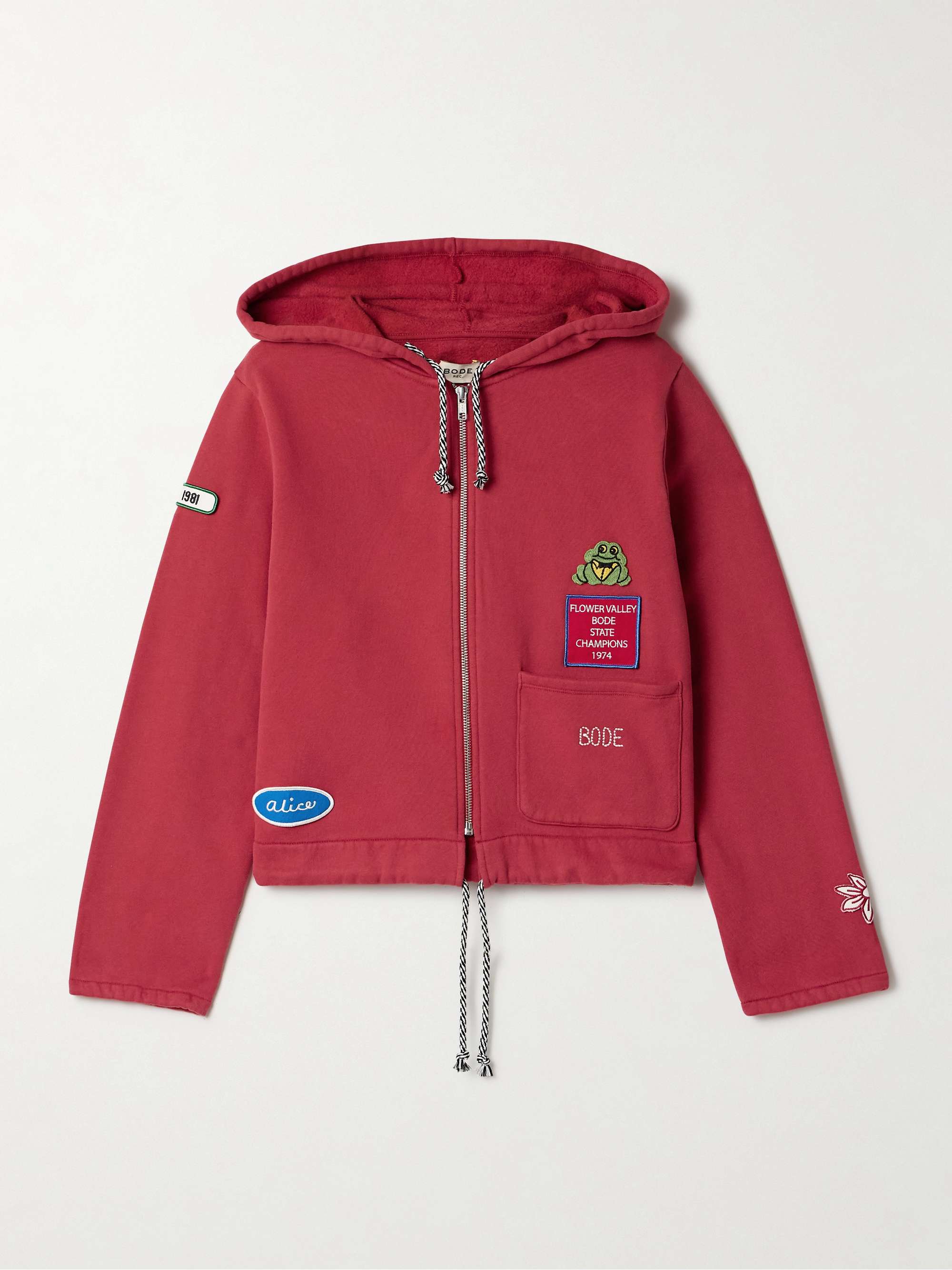 Camper appliquéd cotton-jersey hoodie hero visual