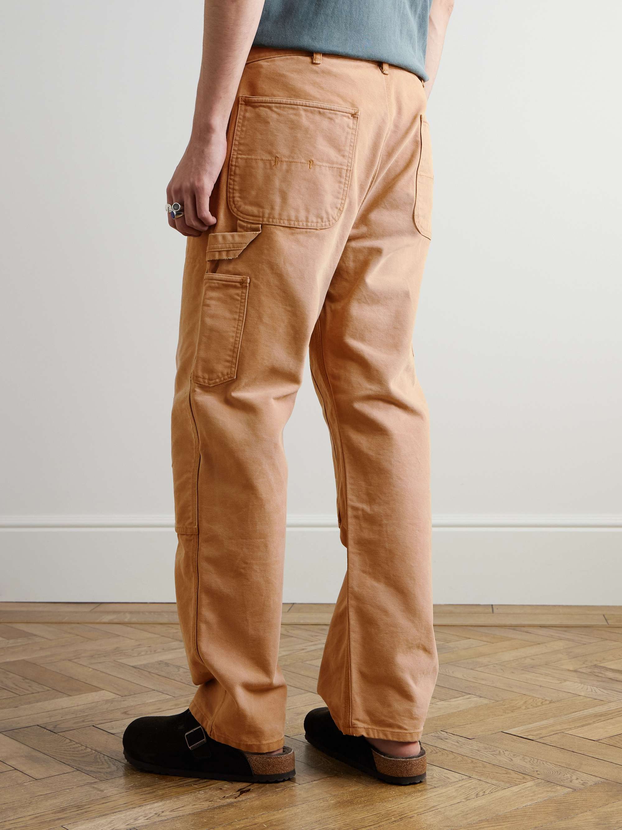 Polo Country Straight-Leg Distressed Cotton-Canvas Carpenter Trousers view