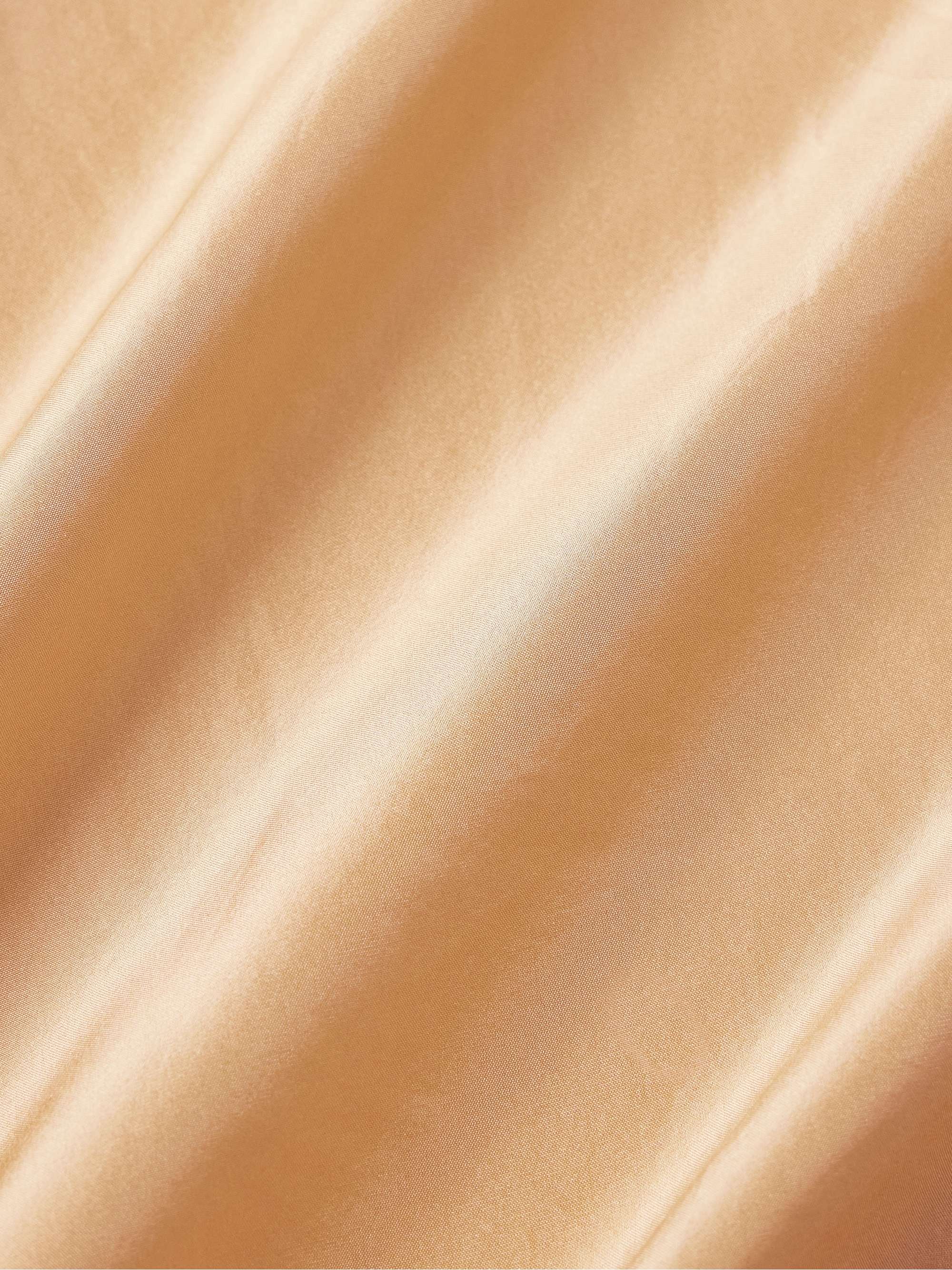 Silk-Satin Half-Placket Shirt view