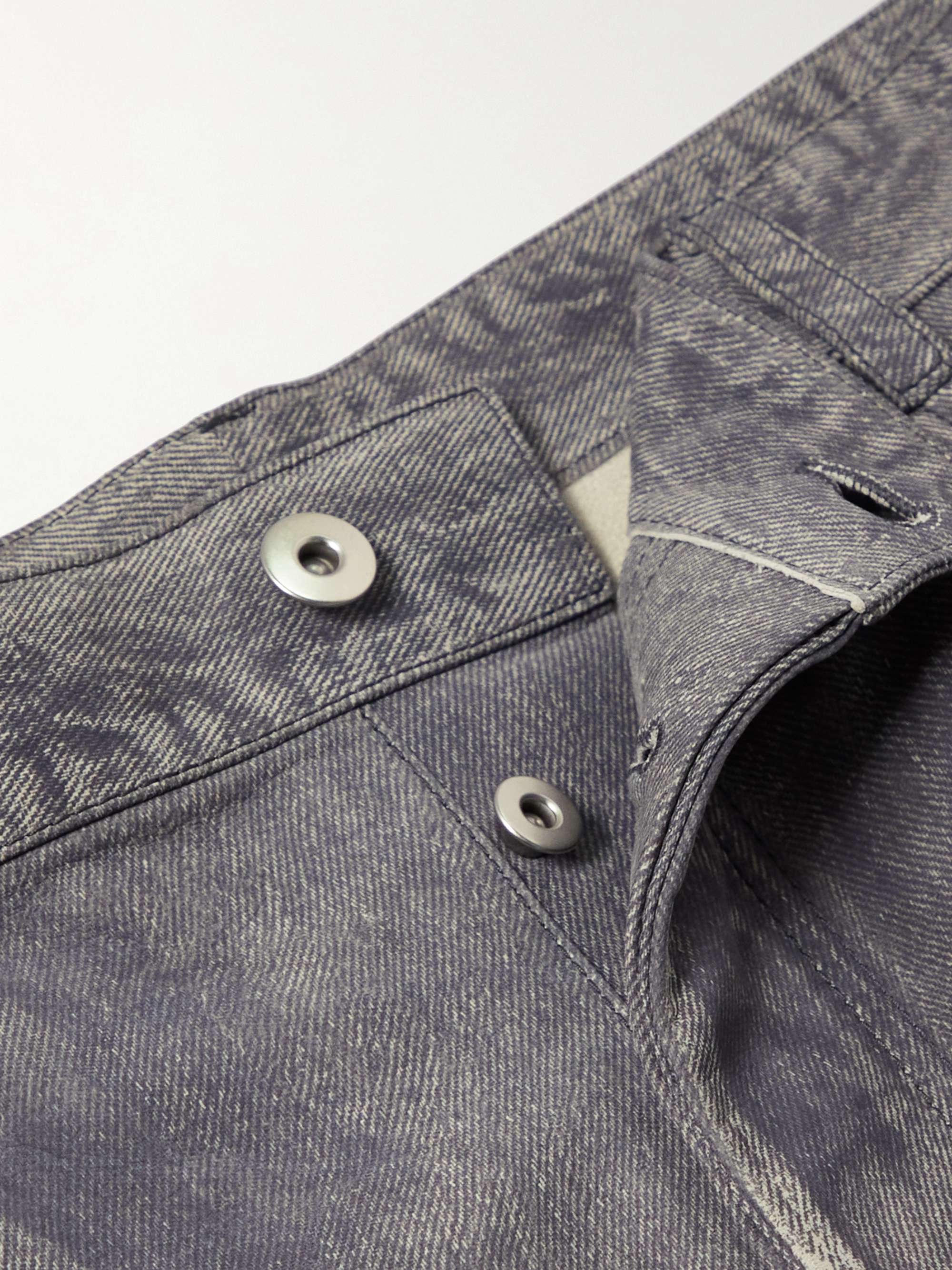 Straight-Leg Printed Nubuck Trousers view