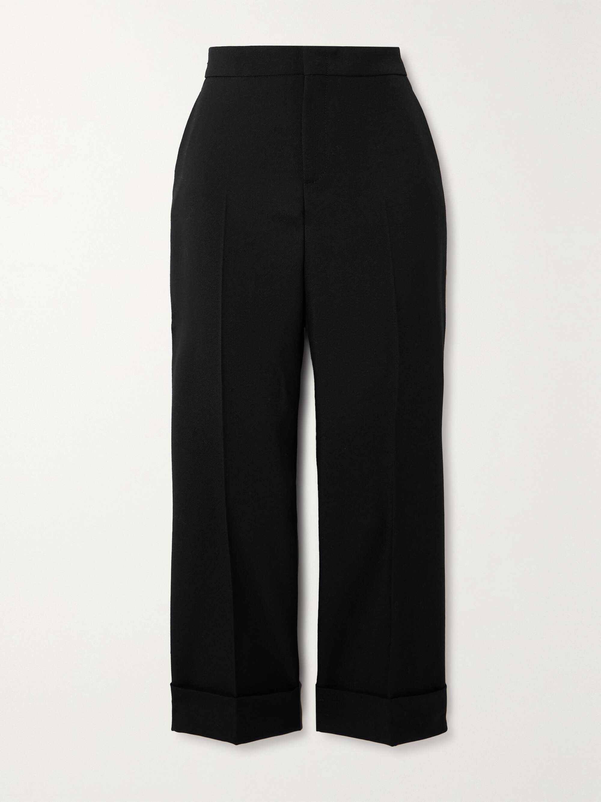 Cropped wool flared pants hero visual