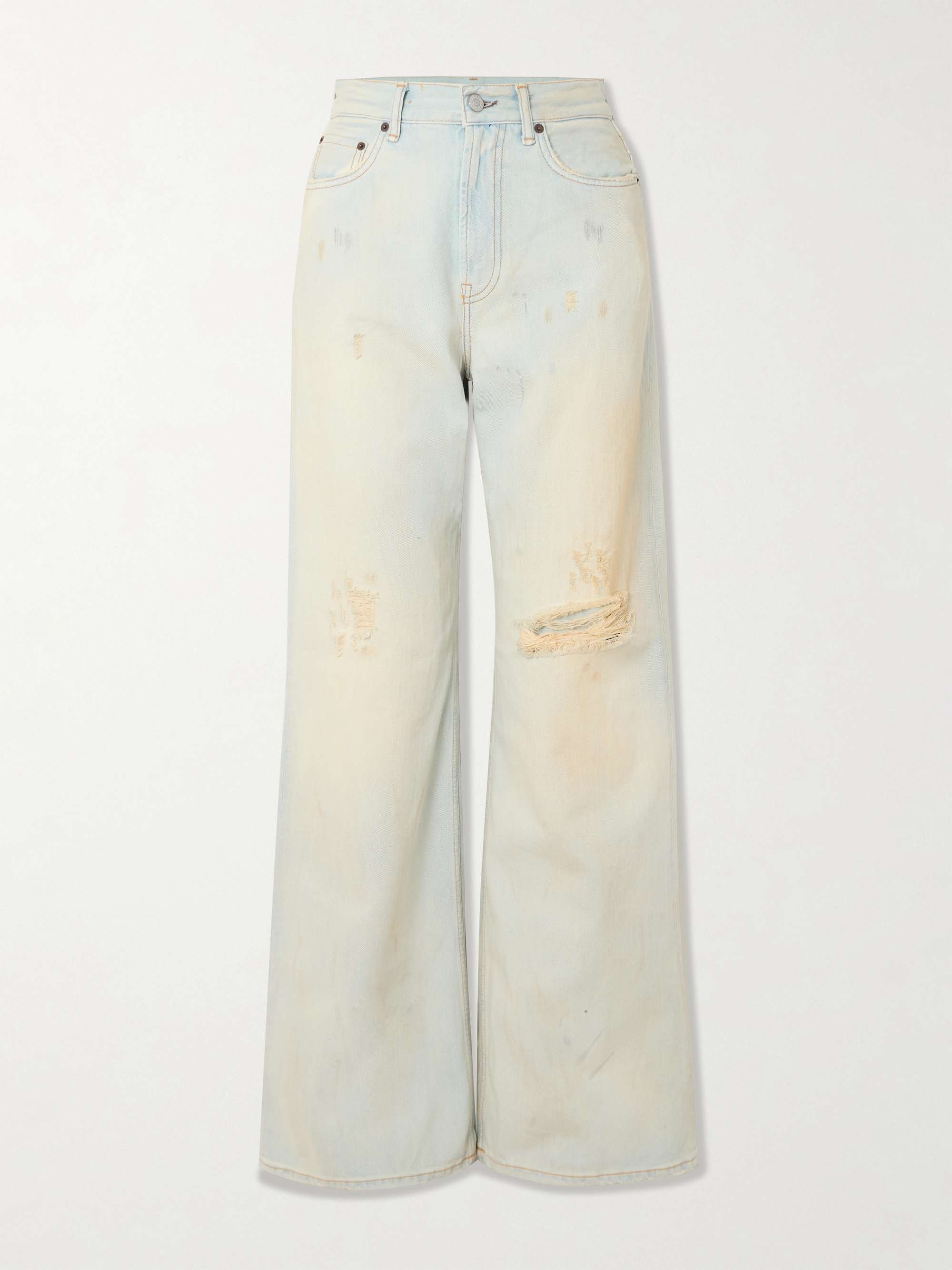 2022 distressed high-rise wide-leg jeans hero visual