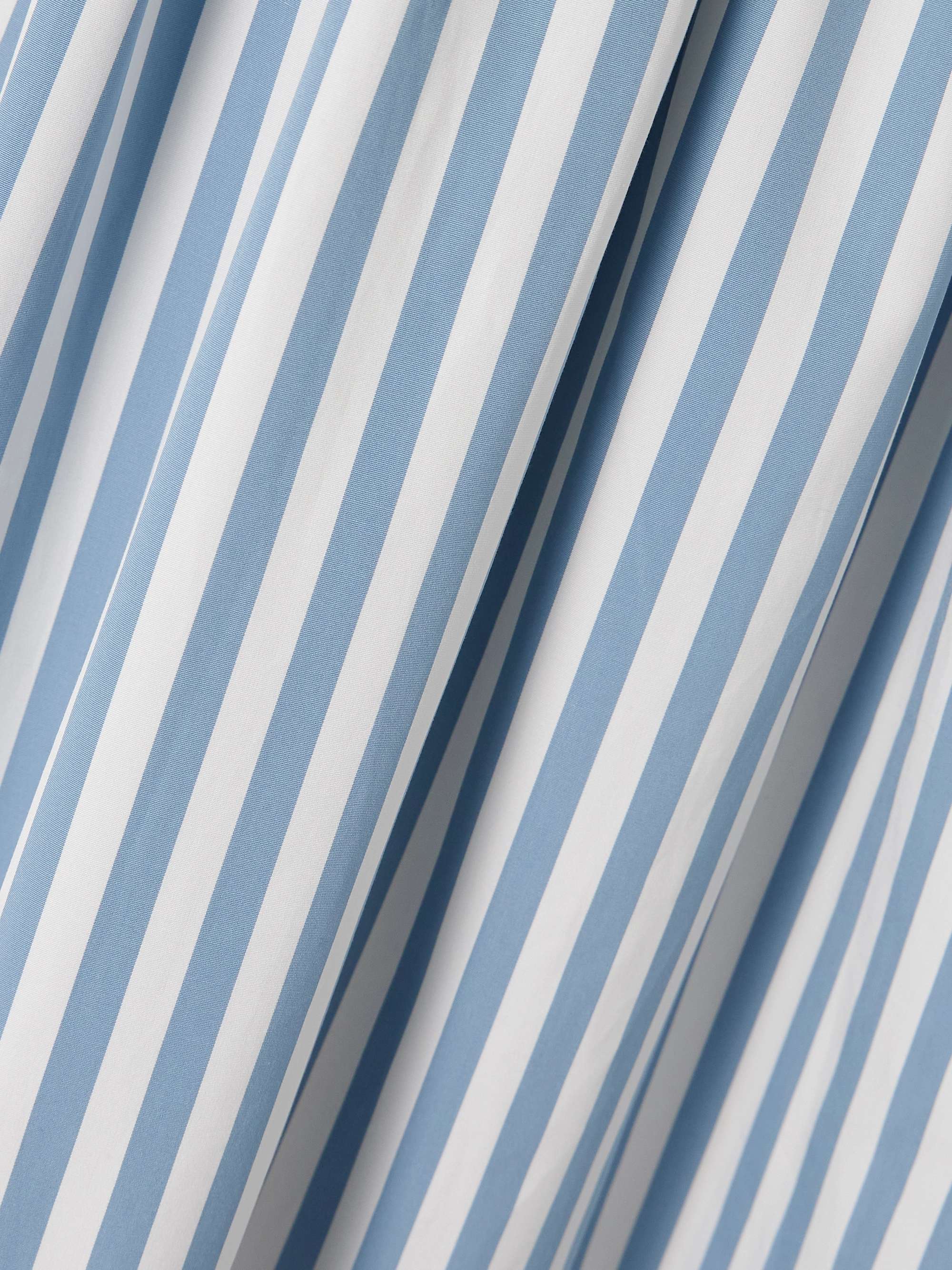 Zazou pleated striped cotton-poplin midi skirt view