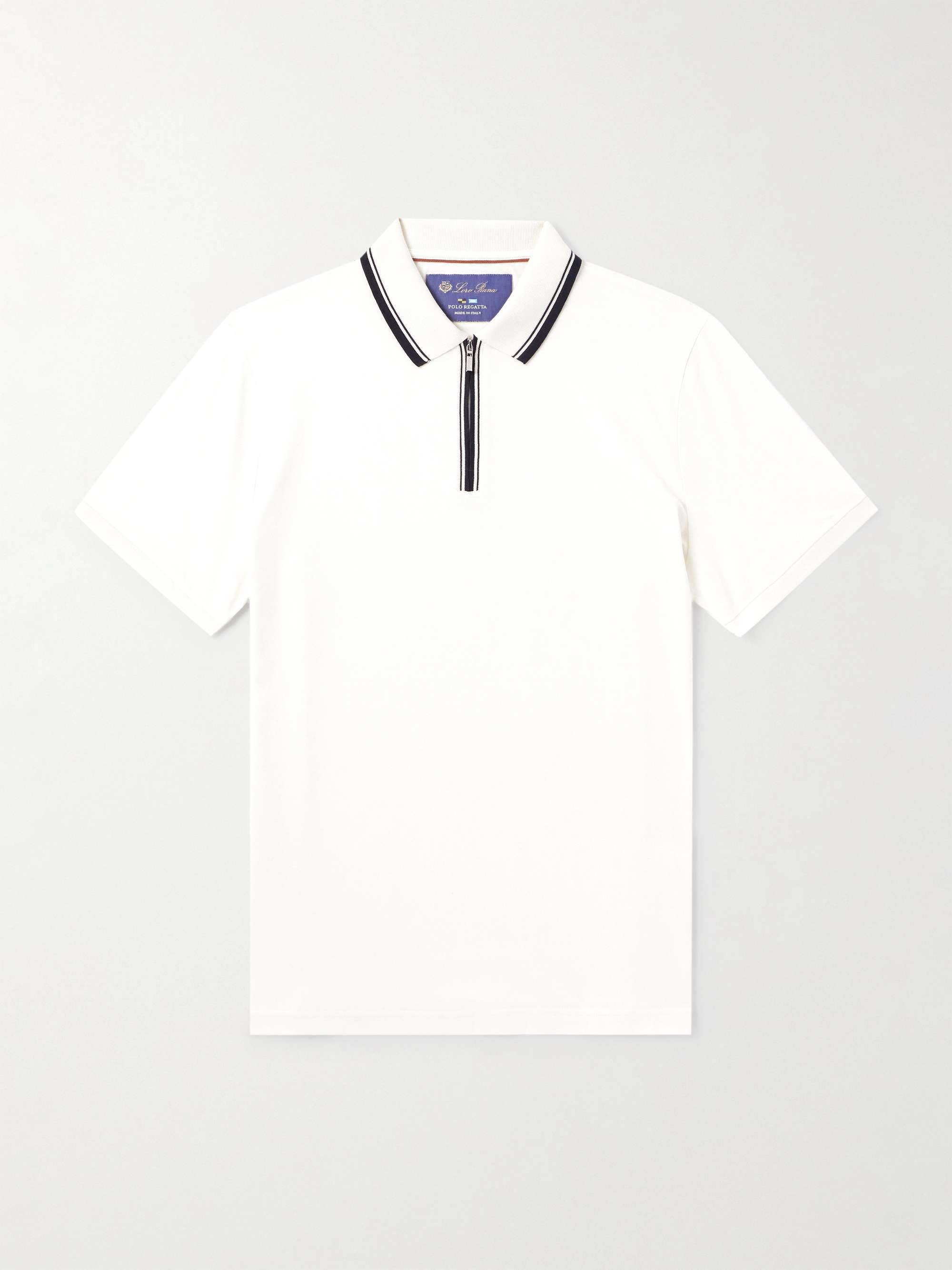 Regatta Stretch-Cotton Piqué Zip-Up Polo Shirt hero visual