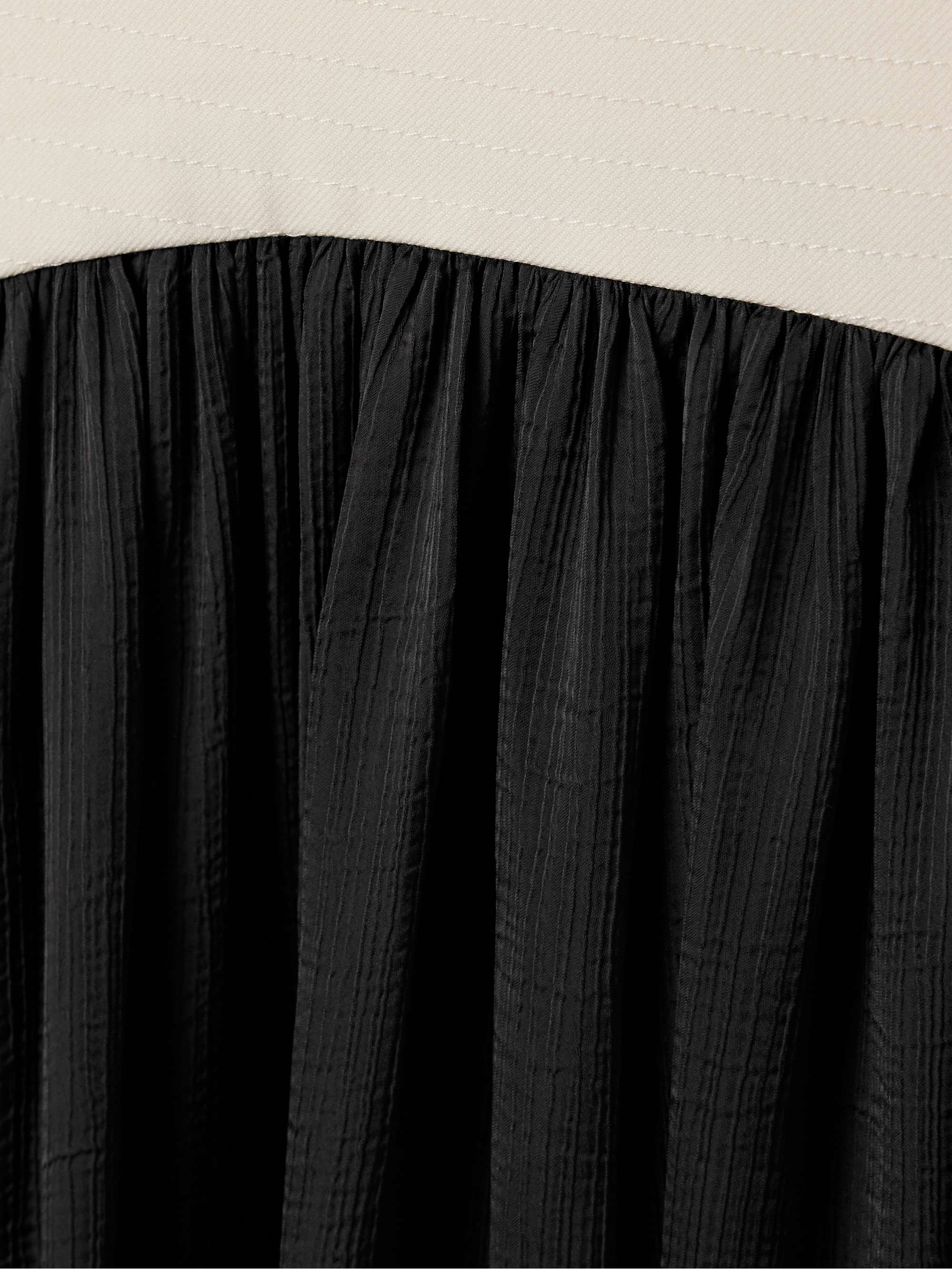 Suri paneled twill and crinkled-voile maxi dress view