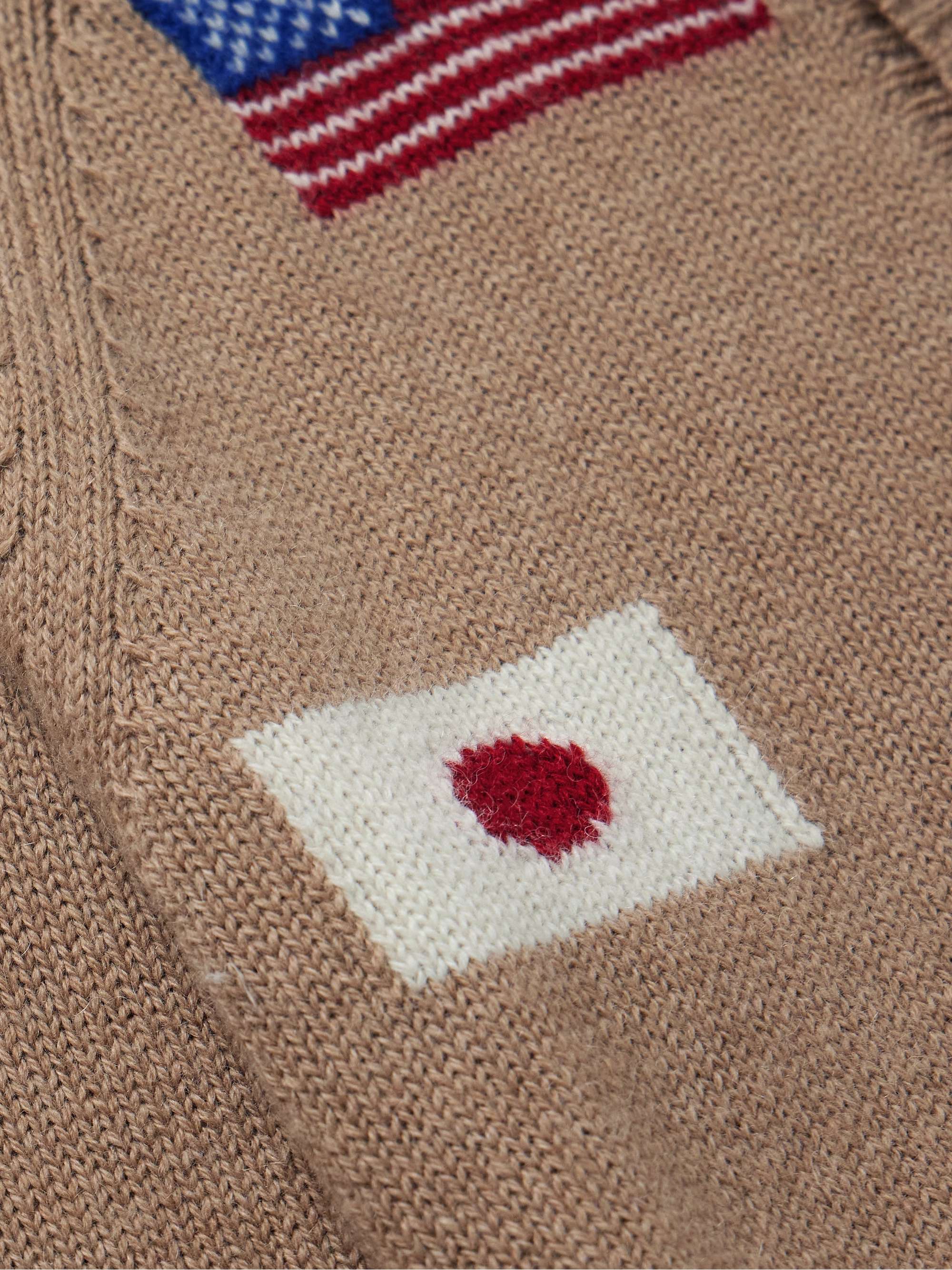 Round-the-World Intarsia Alpaca and Merino Wool-Blend Cardigan view