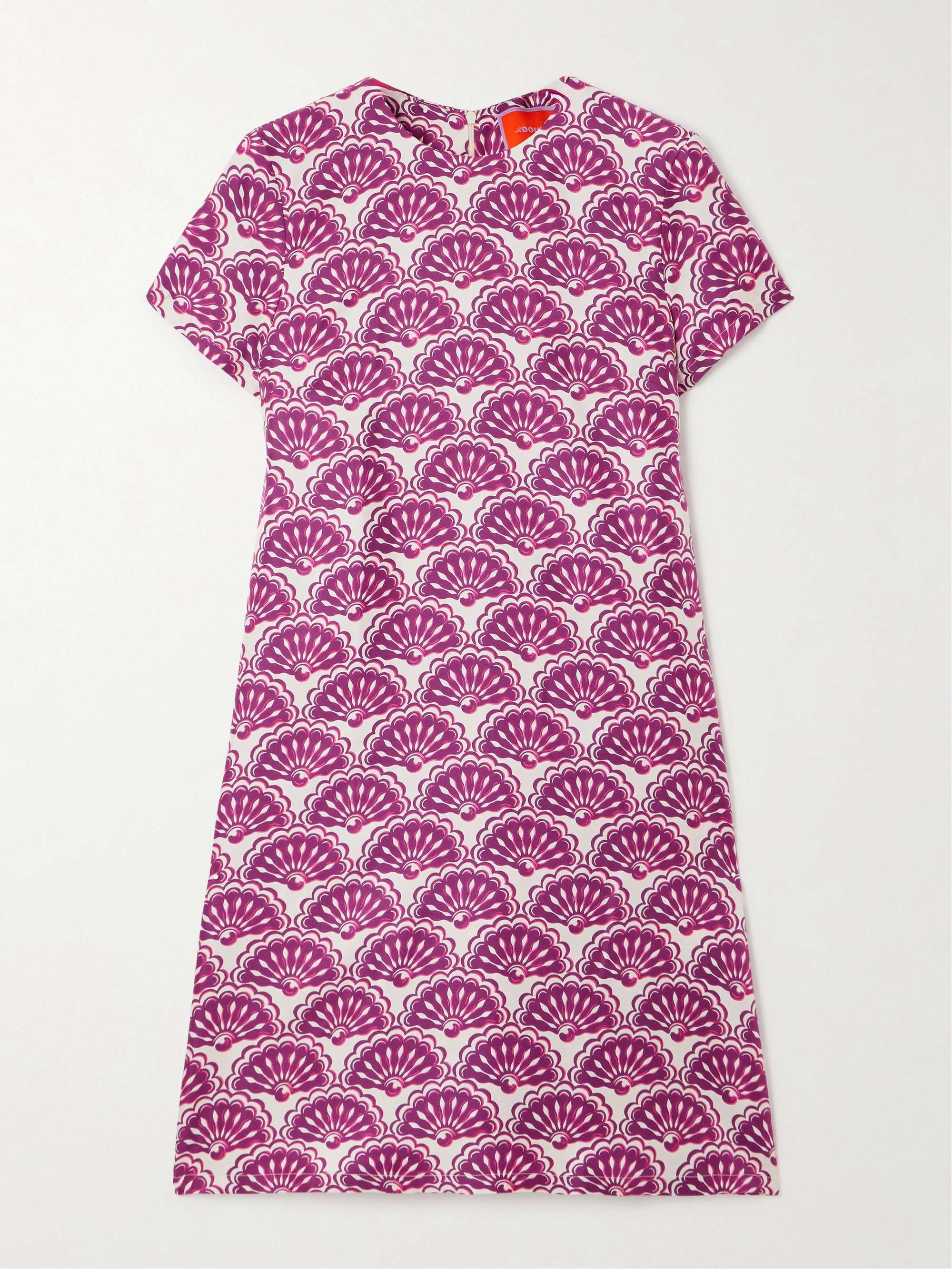 Printed silk-twill mini dress hero visual